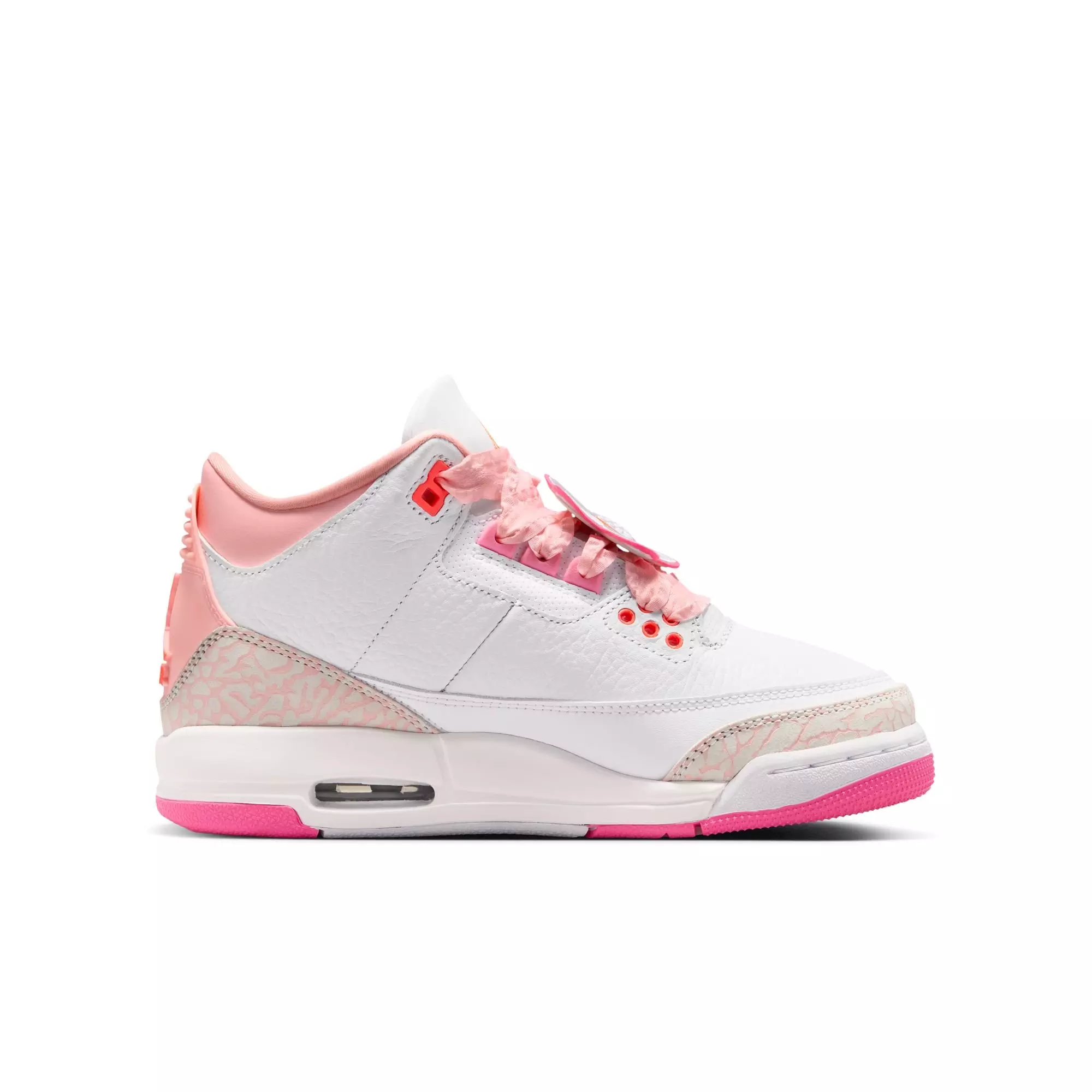 JORDAN 3 RETRO "SECRET GARDEN" GS - PEARL PINK/HYPER ORANGE/PINK BLOOM