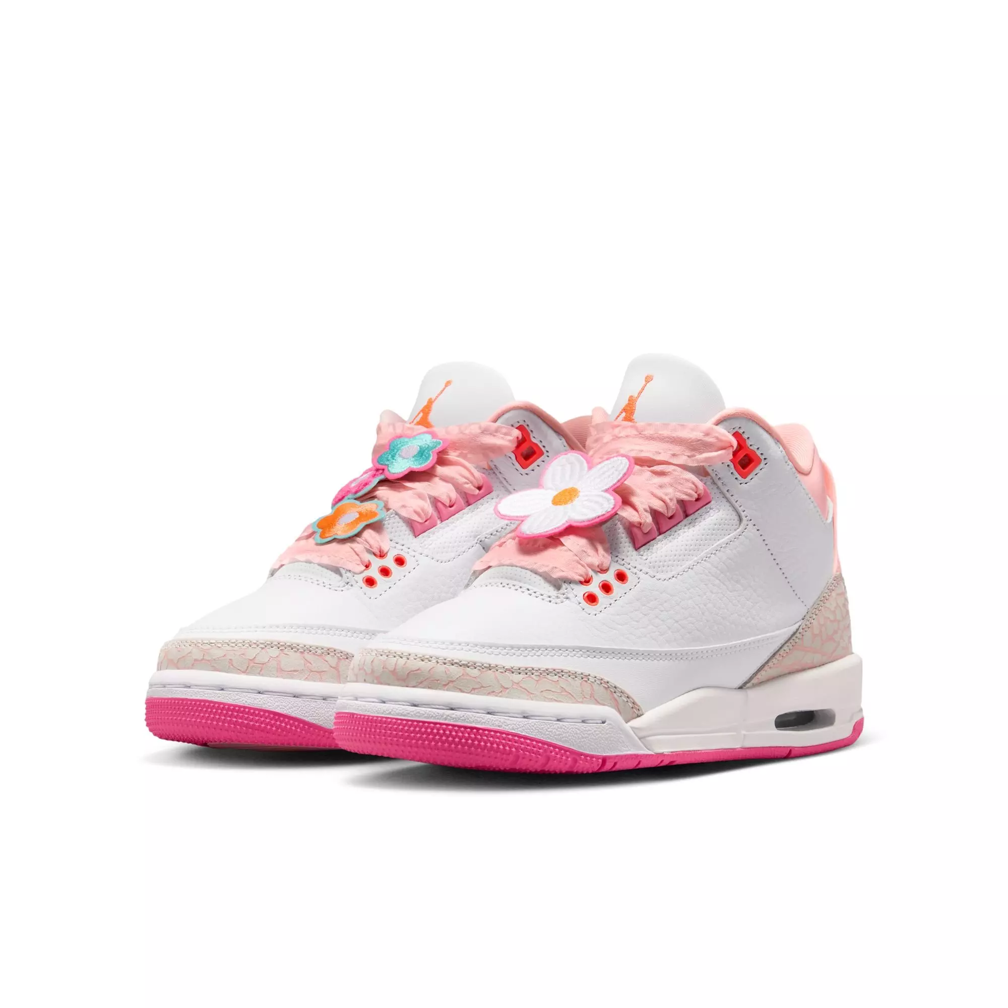 JORDAN 3 RETRO "SECRET GARDEN" GS - PEARL PINK/HYPER ORANGE/PINK BLOOM
