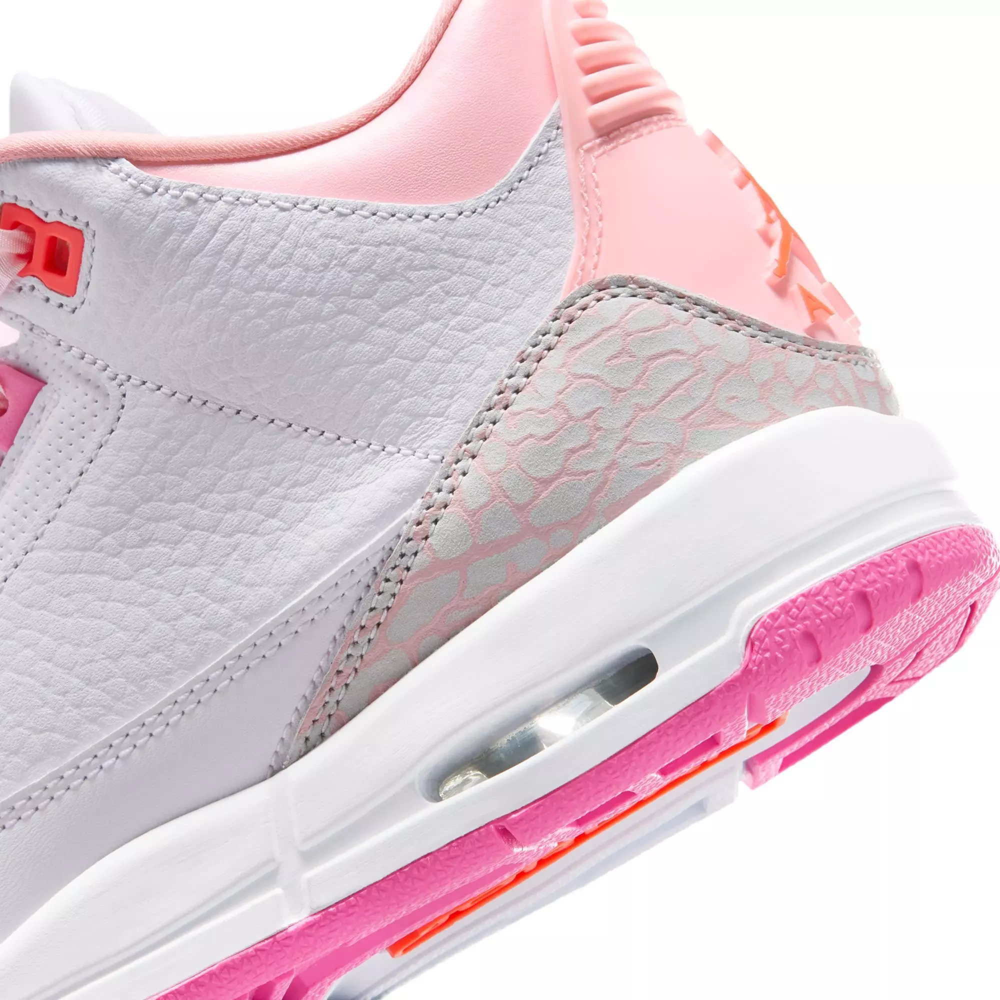 JORDAN 3 RETRO "SECRET GARDEN" GS - PEARL PINK/HYPER ORANGE/PINK BLOOM