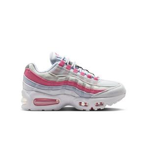 Nike Air Max 95 Big Bubble "Football Grey/White/Peony Ghost" Grade School Girls' Shoe