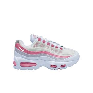 Nike Air Max 95 Big Bubble "Football Grey/White/Peony Ghost" Grade School Girls' Shoe