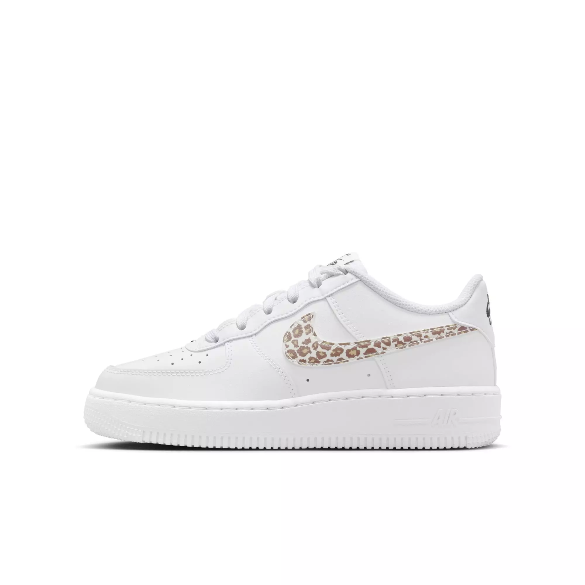 Nike Air Force 1 Low Cheetah "White/Black" Grade School Girls' Shoe - PINK/GREY