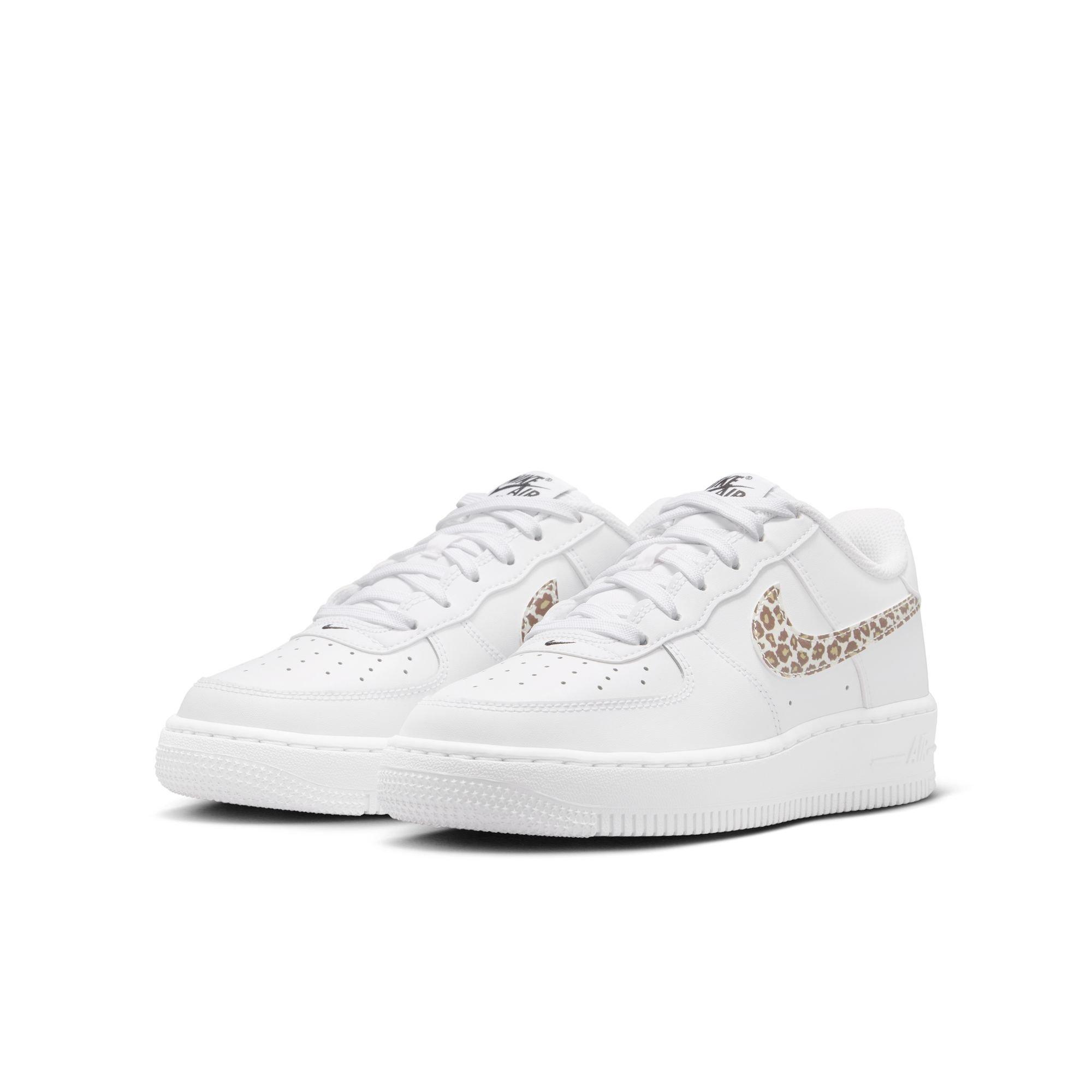 Nike Air Force 1 Low Cheetah "White/Black" Grade School Girls' Shoe - PINK/GREY Thumbnail View 5
