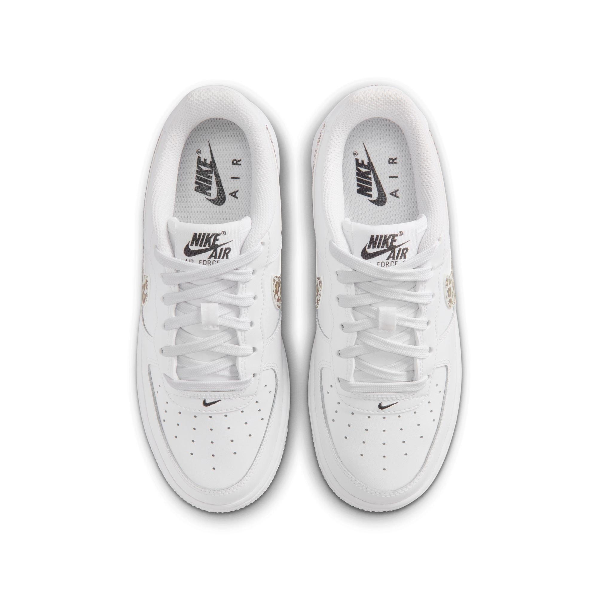 Nike Air Force 1 Low Cheetah "White/Black" Grade School Girls' Shoe - PINK/GREY Thumbnail View 6