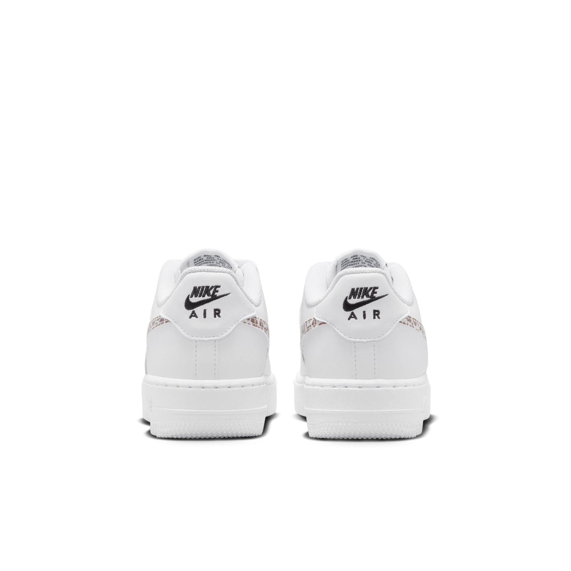 Nike Air Force 1 Low "White/Black" Grade School Girls' Shoe - PINK/GREY Thumbnail View 7