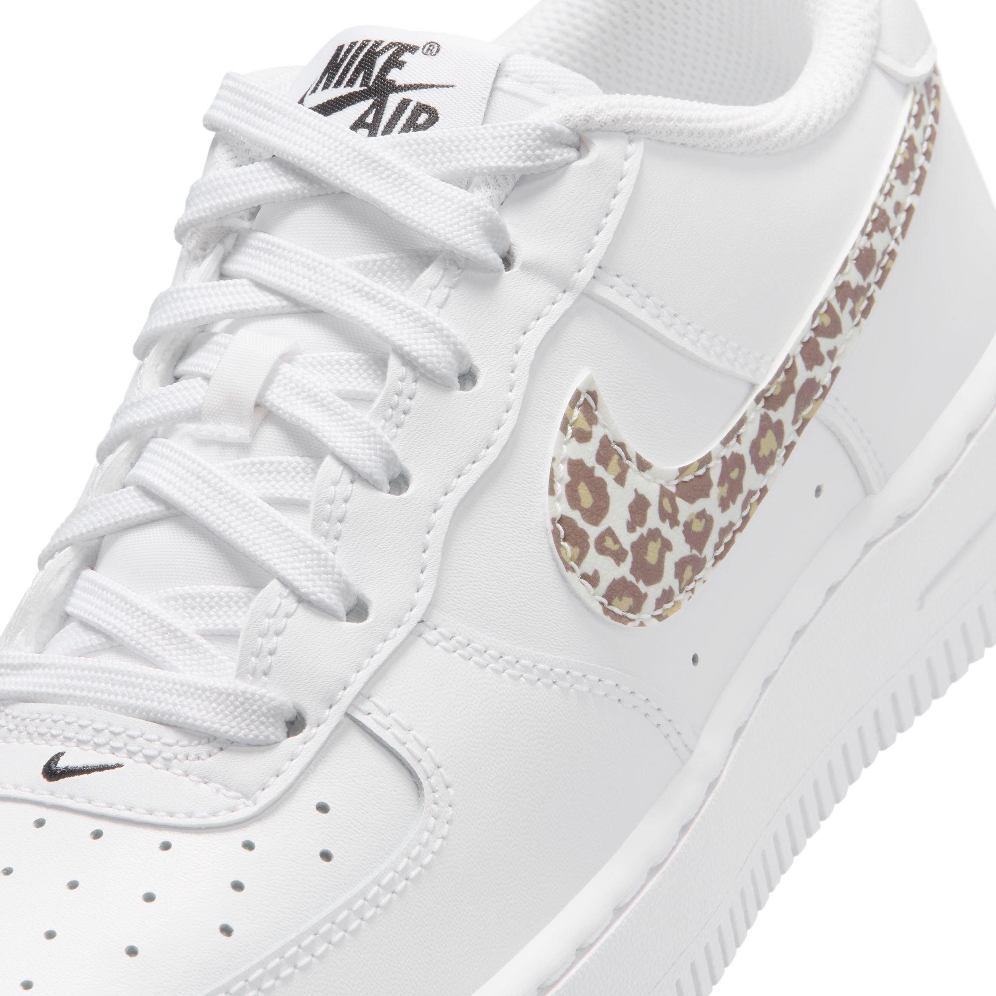 Nike Air Force 1 Low Cheetah "White/Black" Grade School Girls' Shoe - PINK/GREY Thumbnail View 8