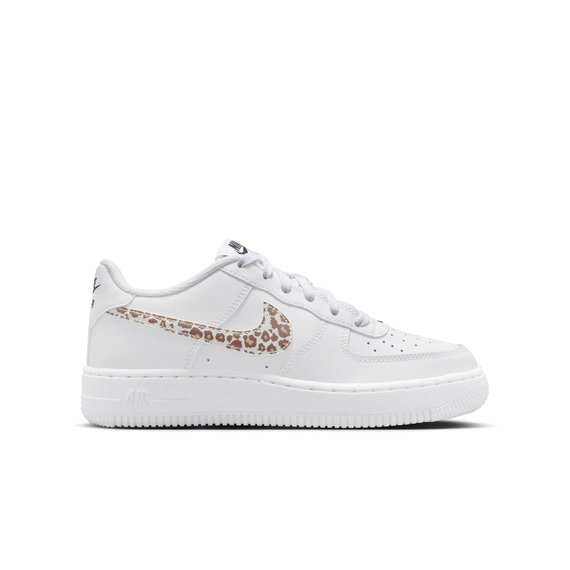 Nike Air Force 1 Low Grade School Girls' Cheetah "White/Black" Shoe