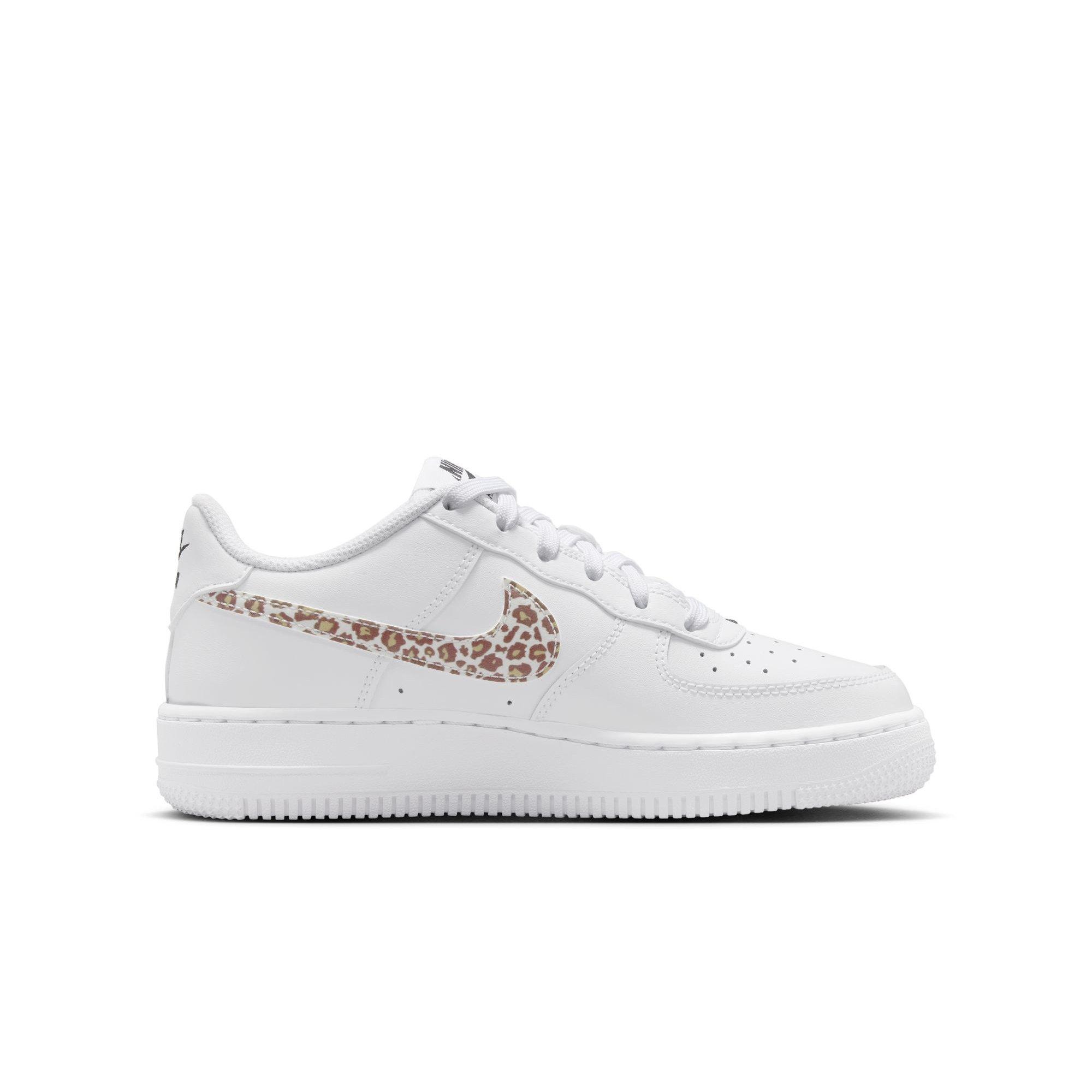 Nike Air Force 1 Low Grade School Girls' Cheetah "White/Black" Shoe