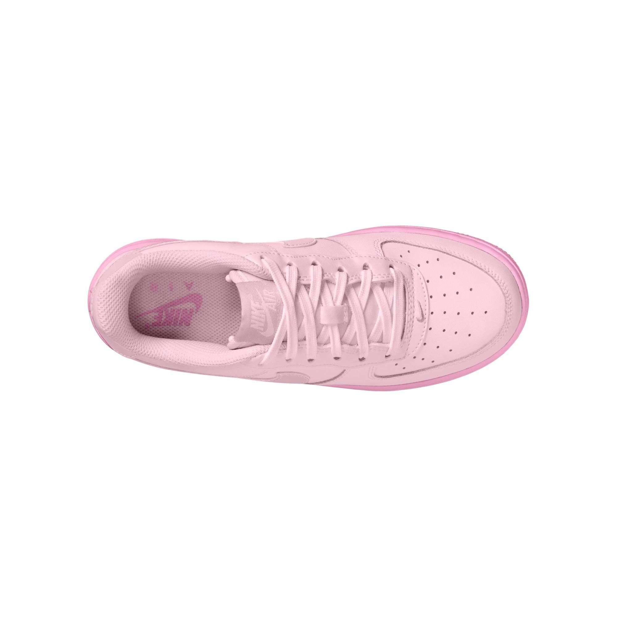 Nike Air Force 1 "Pink Foam/Pink Rise" Grade School Girls' Shoe - PINK Thumbnail View 8