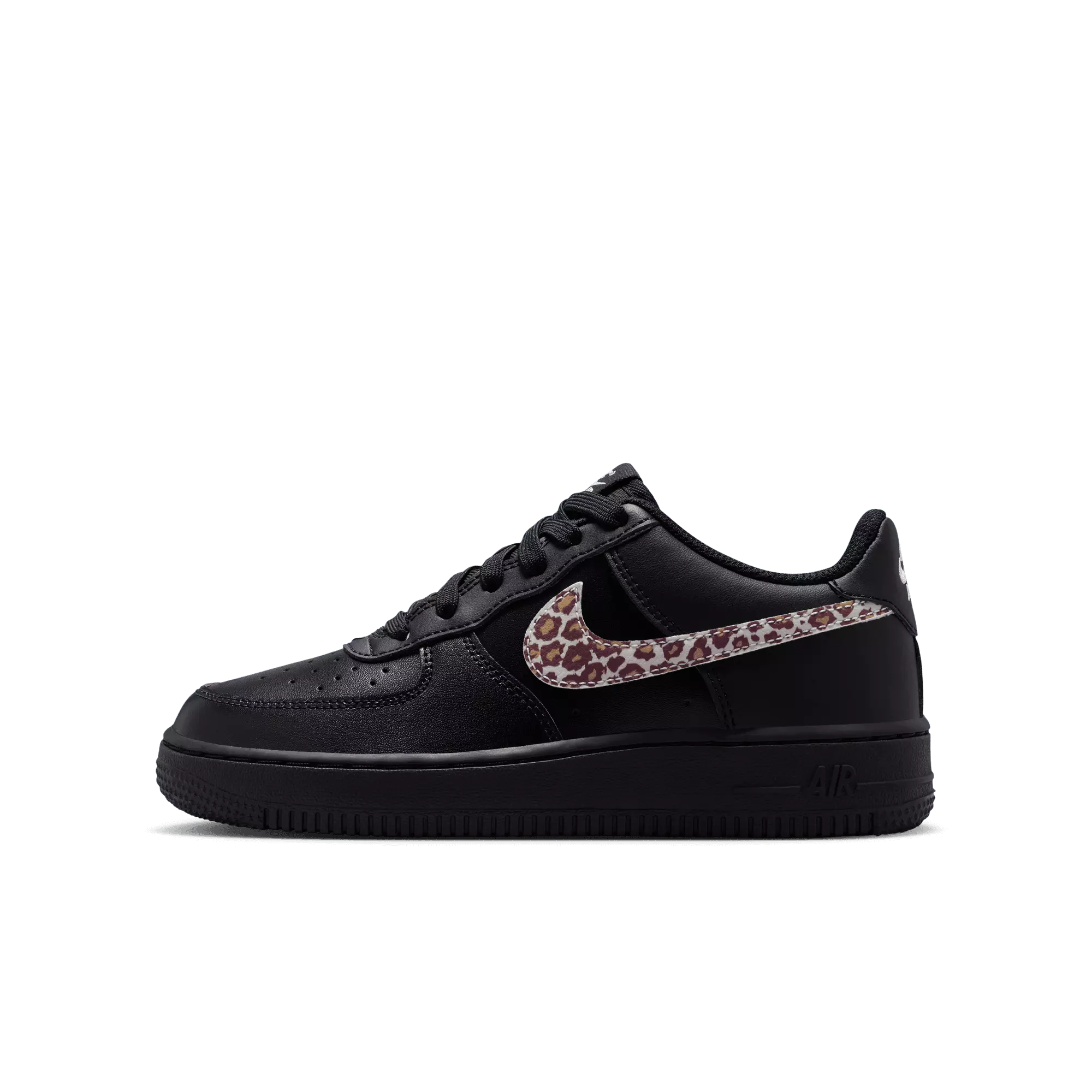 Nike Air Force 1 Low "Black/White" Grade School Girls' Shoe - BLACK