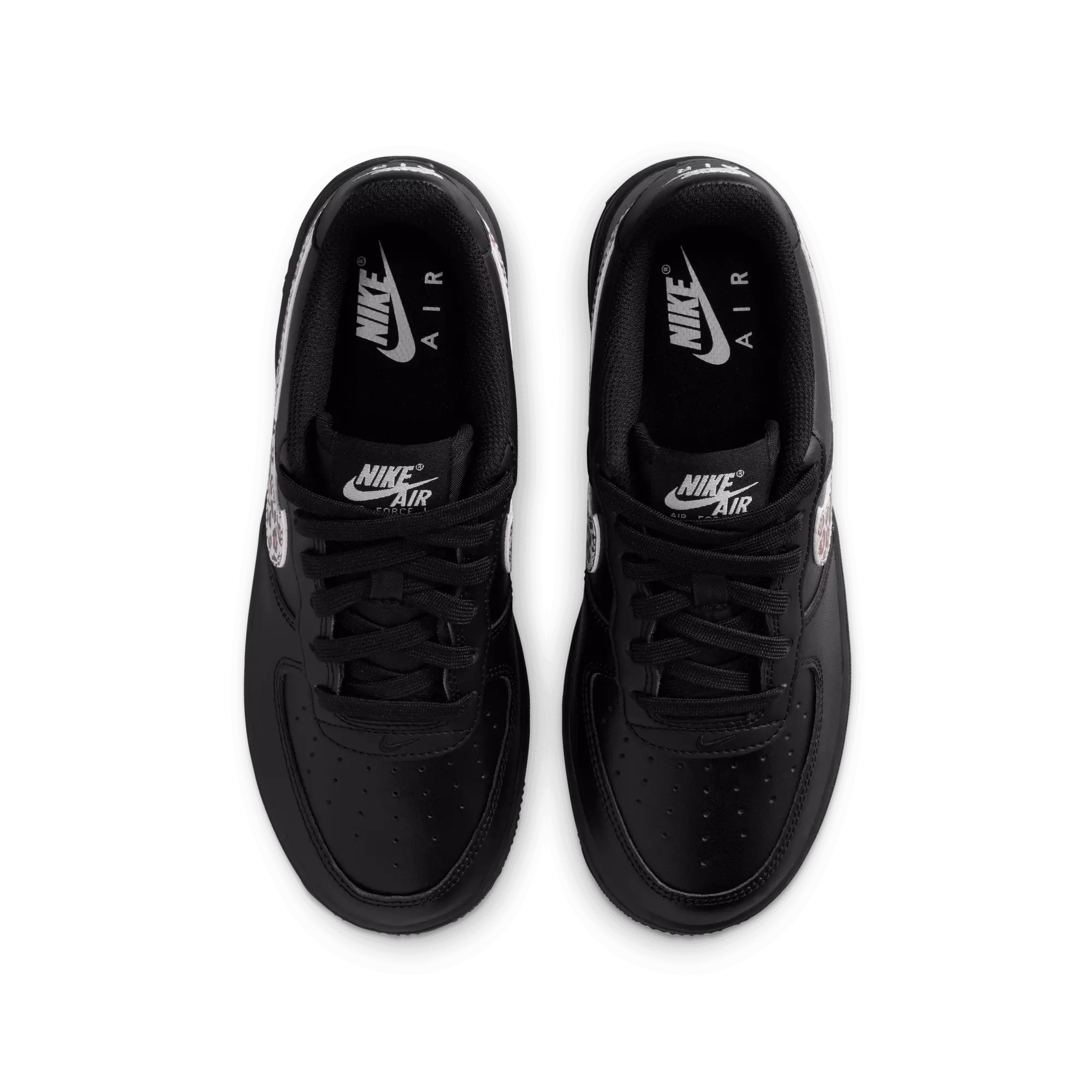 Nike Air Force 1 Low "Black/White" Grade School Girls' Shoe - BLACK