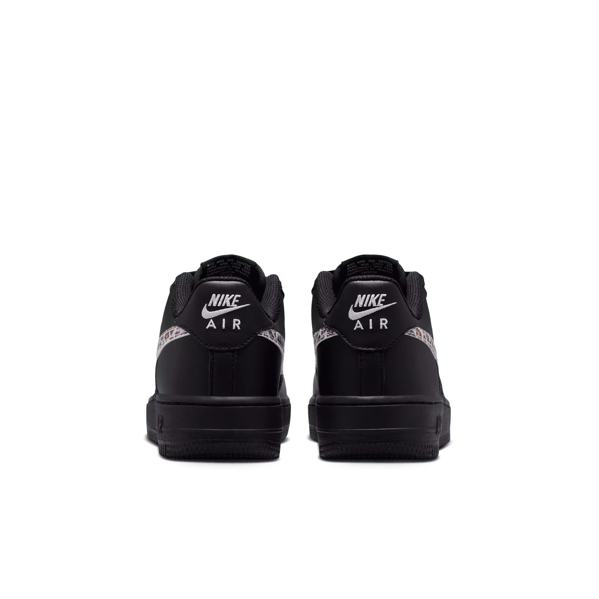 Nike Air Force 1 Low "Black/White" Grade School Girls' Shoe - BLACK