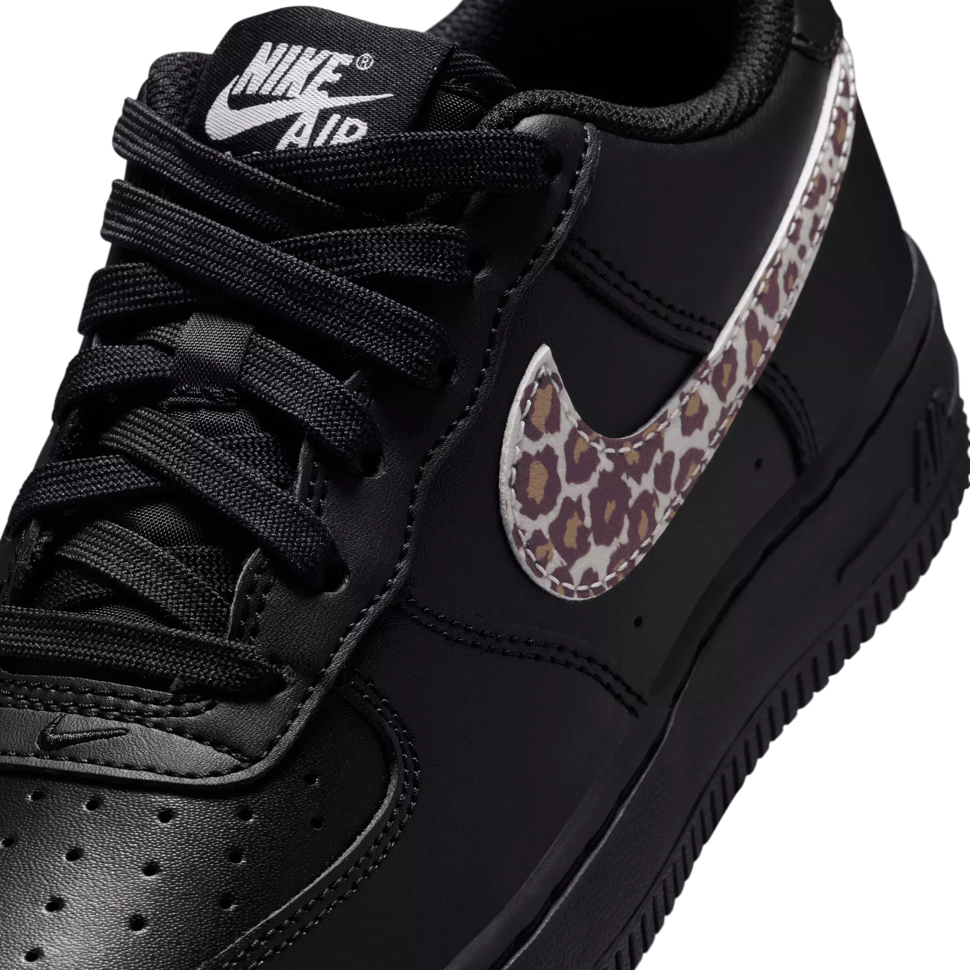 Nike Air Force 1 Low Cheetah "Black/White" Grade School Girls' Shoe - BLACK