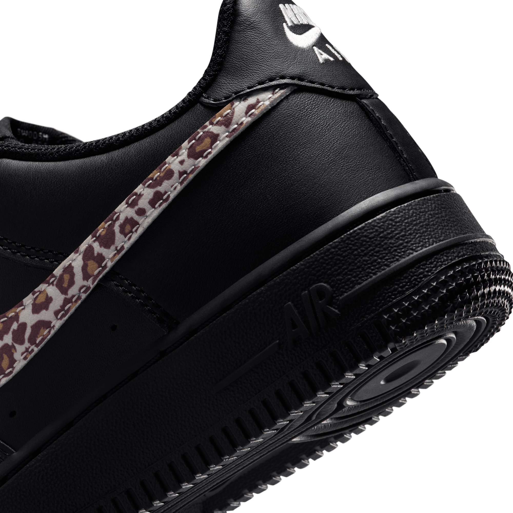 Nike Air Force 1 Low Cheetah "Black/White" Grade School Girls' Shoe - BLACK Thumbnail View 10