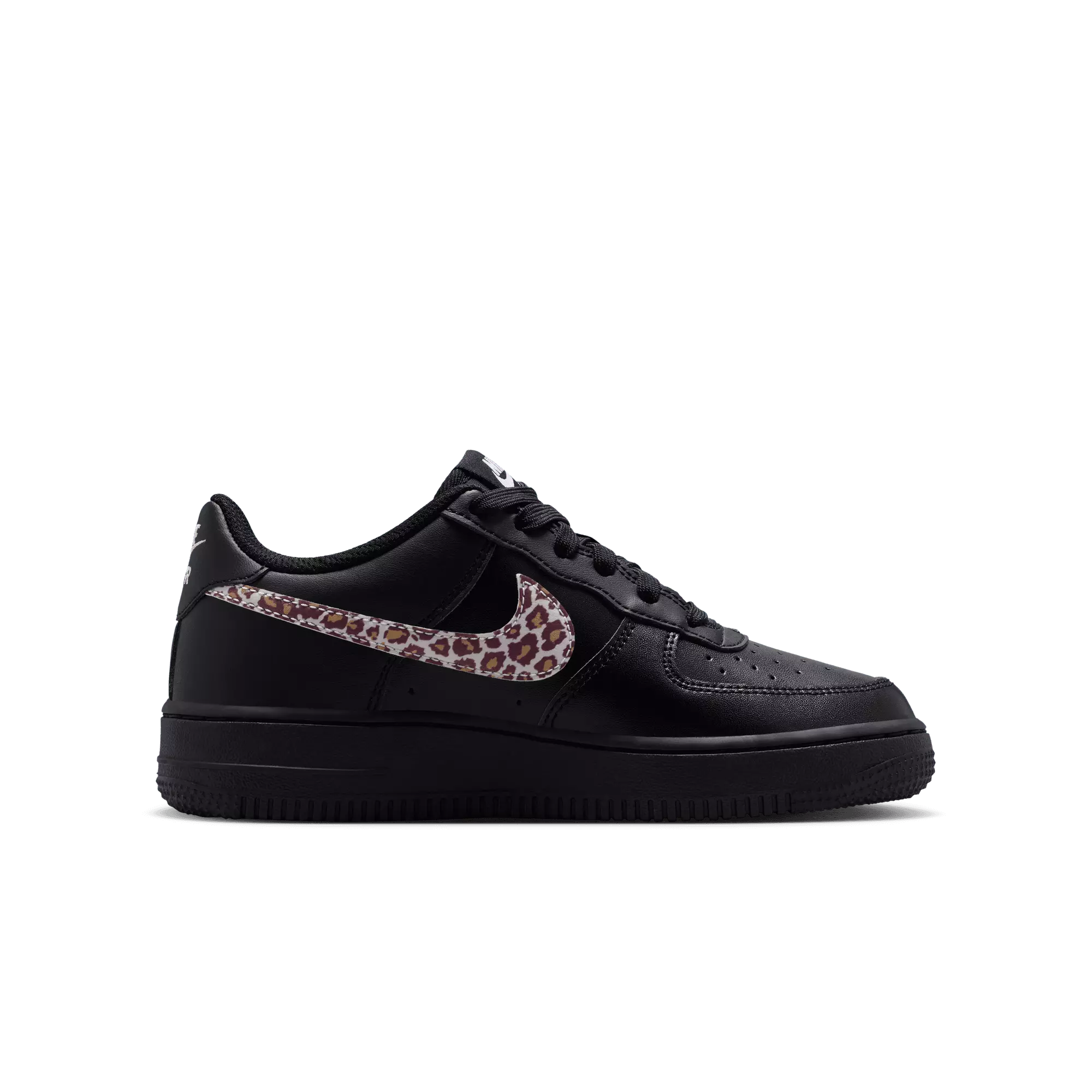 Nike Air Force 1 Low "Black/White" Grade School Girls' Shoe - BLACK