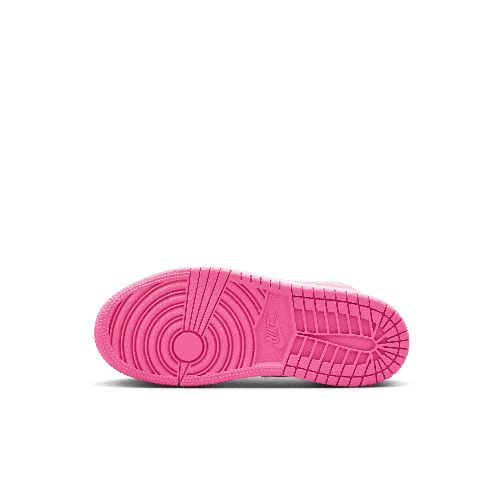 Jordan 1 Mid SE "Vast Grey/Pink Glow/Sail" Preschool Girls' Shoe - PINK/GREY