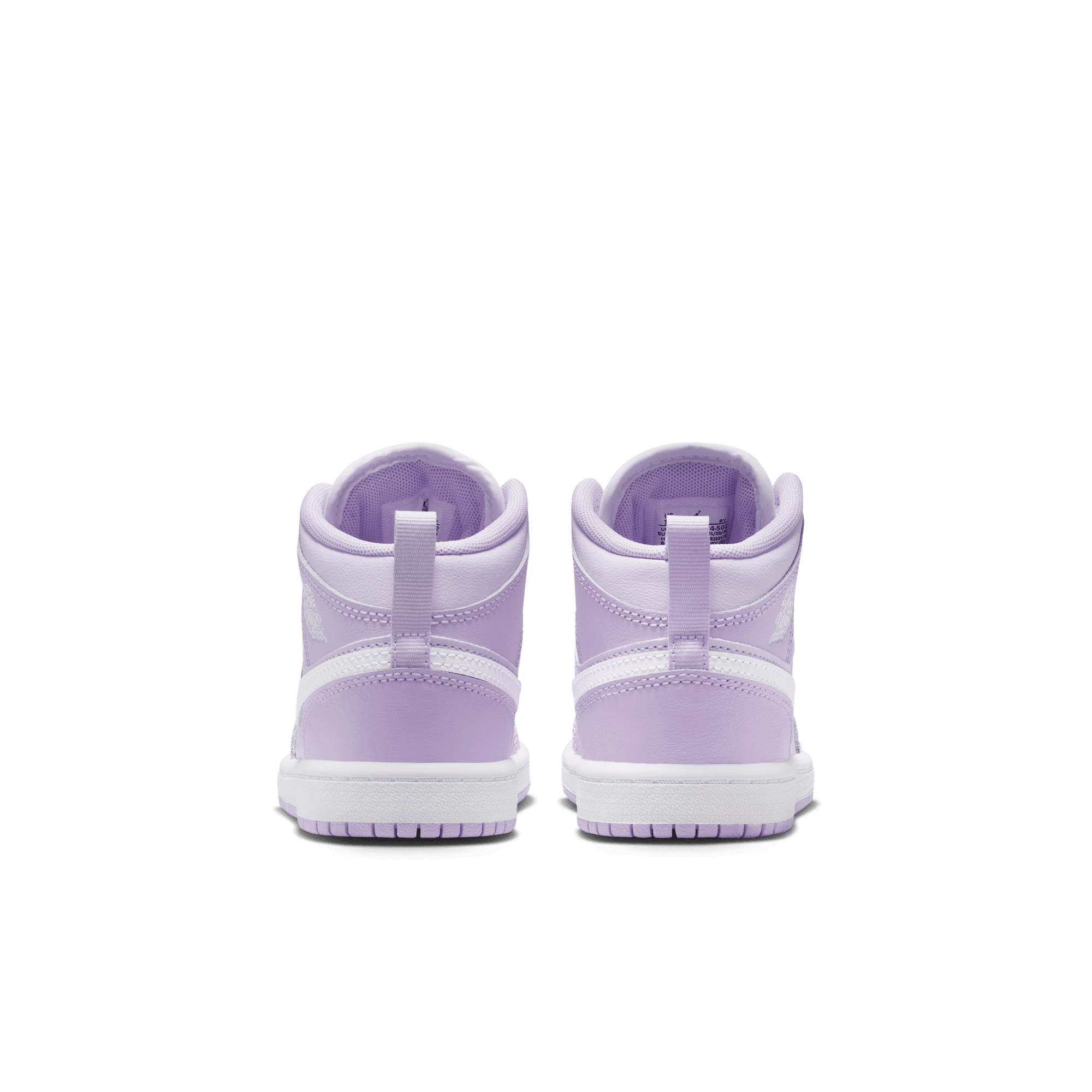 Jordan 1 Mid "Violet Mist/White/Barely Grape" Preschool Girls' Shoe - PURPLE/WHITE Thumbnail View 7
