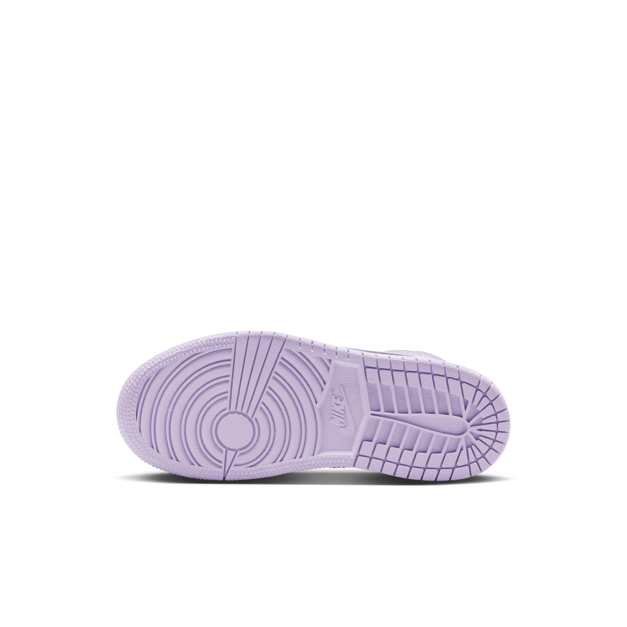 Jordan 1 Mid "Violet Mist/White/Barely Grape" Preschool Girls' Shoe - PURPLE/WHITE Thumbnail View 9