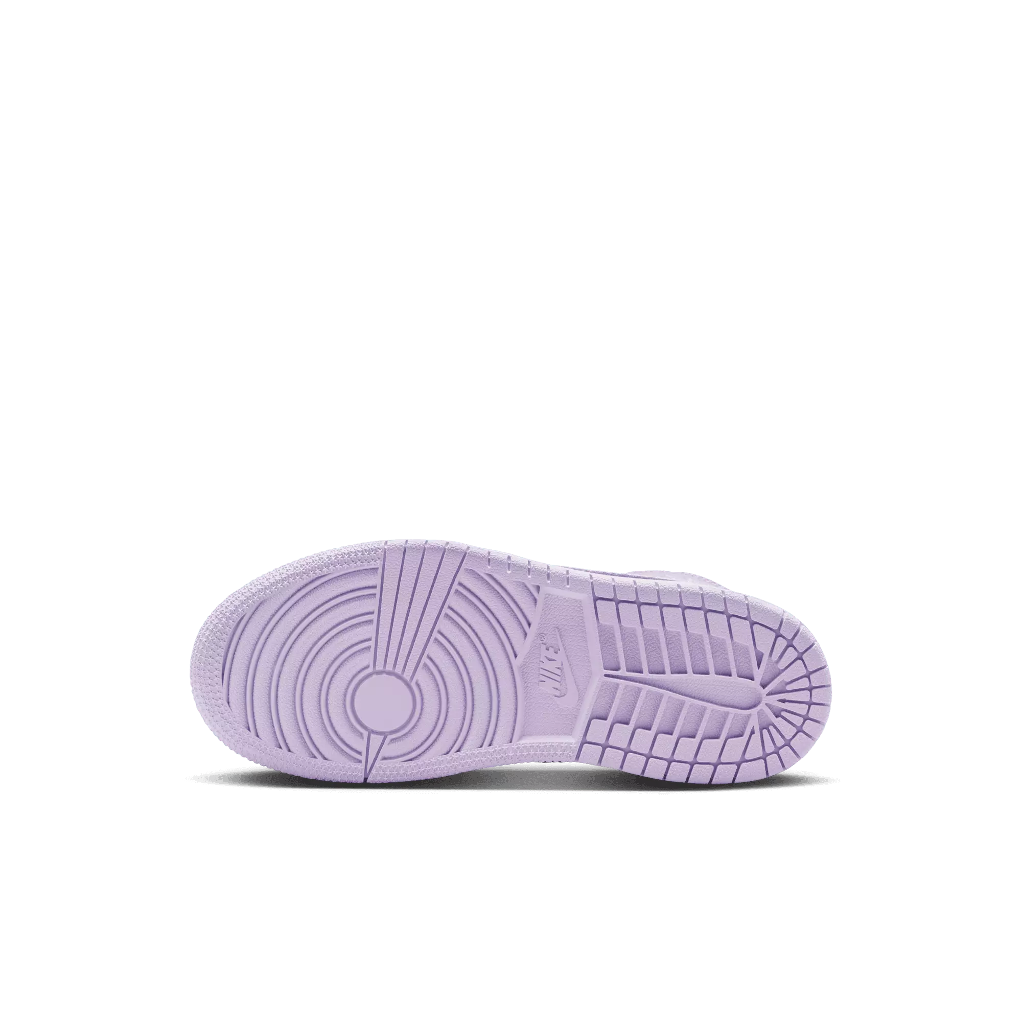 Jordan 1 Mid "Violet Mist/White/Barely Grape" Preschool Girls' Shoe - PURPLE/WHITE
