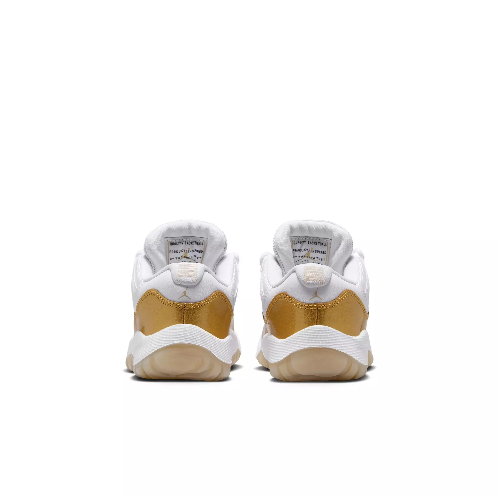 Jordan 11 Retro Low &ldquo;Mother's Day&rdquo; Preschool Girls' Shoe - WHITE/METALLIC GOLD