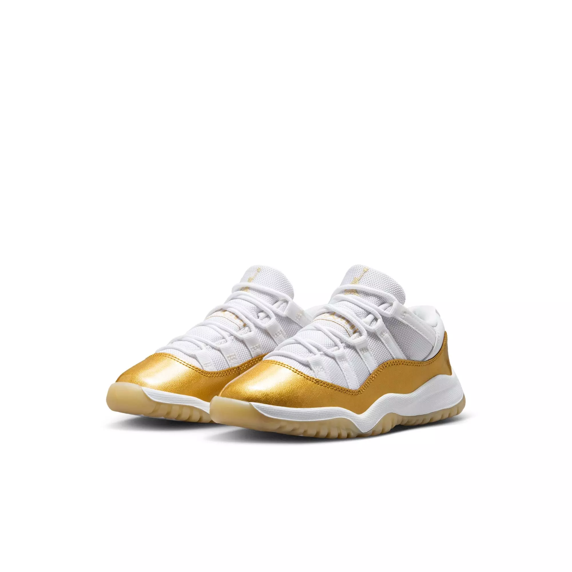 Jordan 11 Retro Low &ldquo;Mother's Day&rdquo; Preschool Girls' Shoe - WHITE/METALLIC GOLD