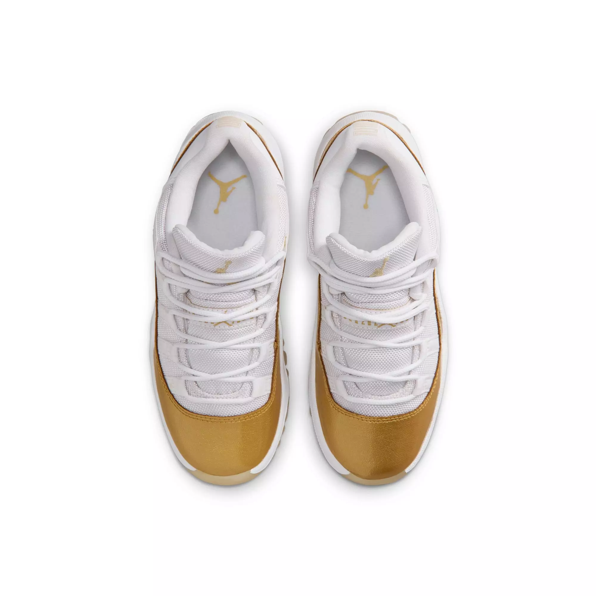 Jordan 11 Retro Low &ldquo;Mother's Day&rdquo; Preschool Girls' Shoe - WHITE/METALLIC GOLD