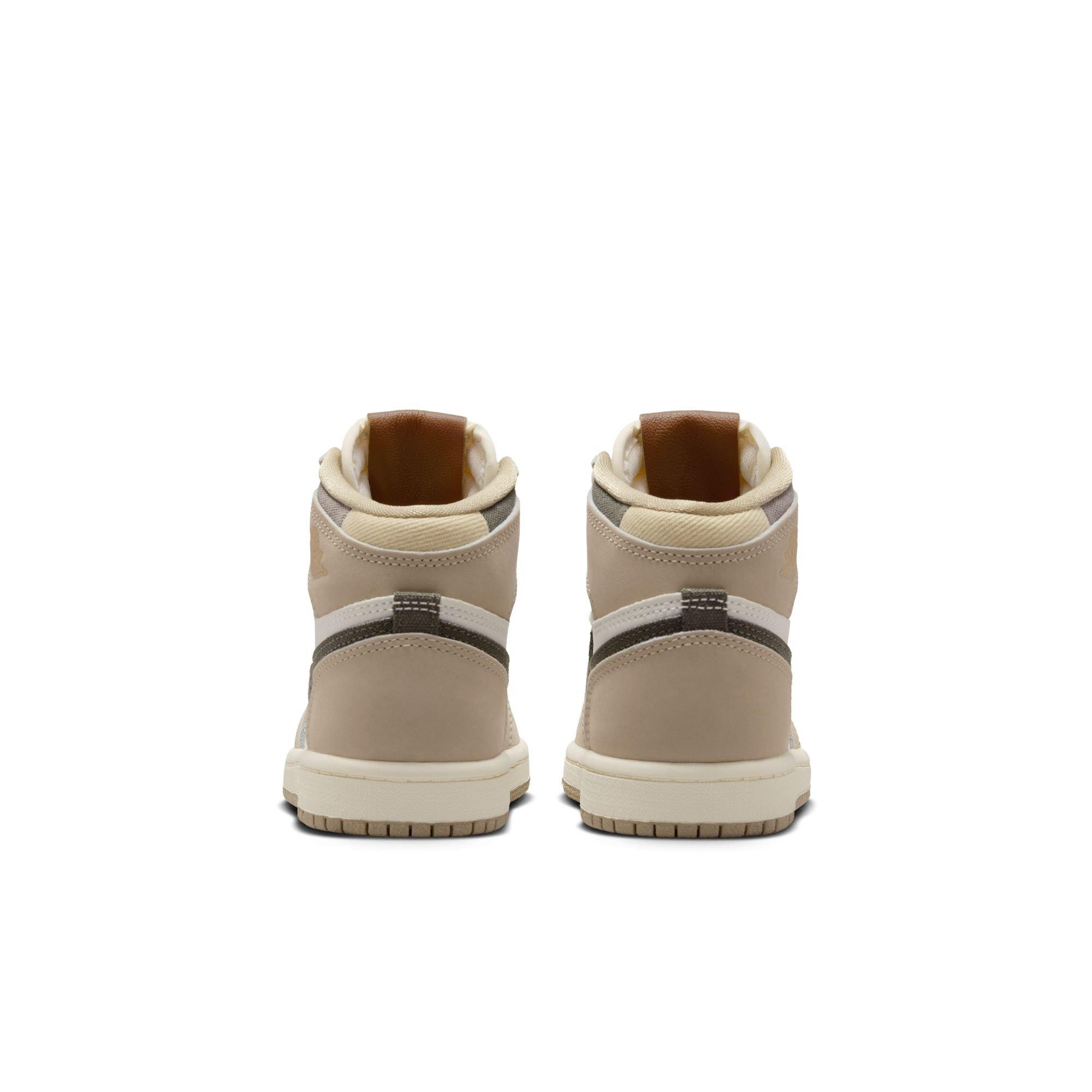 Jordan 1 Retro High OG "Khaki" Preschool Girls' Shoe - SAIL/CARGO KHAKI Thumbnail View 10