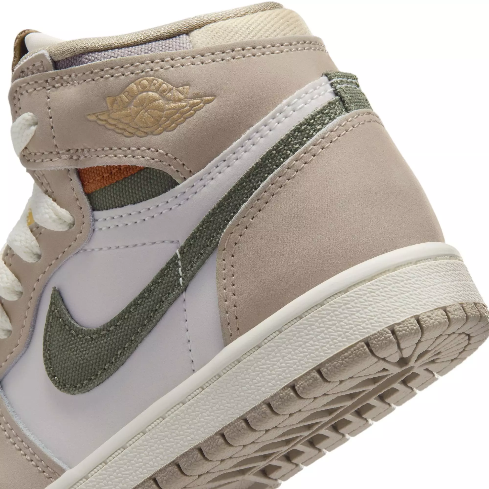 Jordan 1 Retro High OG "Khaki" Preschool Girls' Shoe - SAIL/CARGO KHAKI