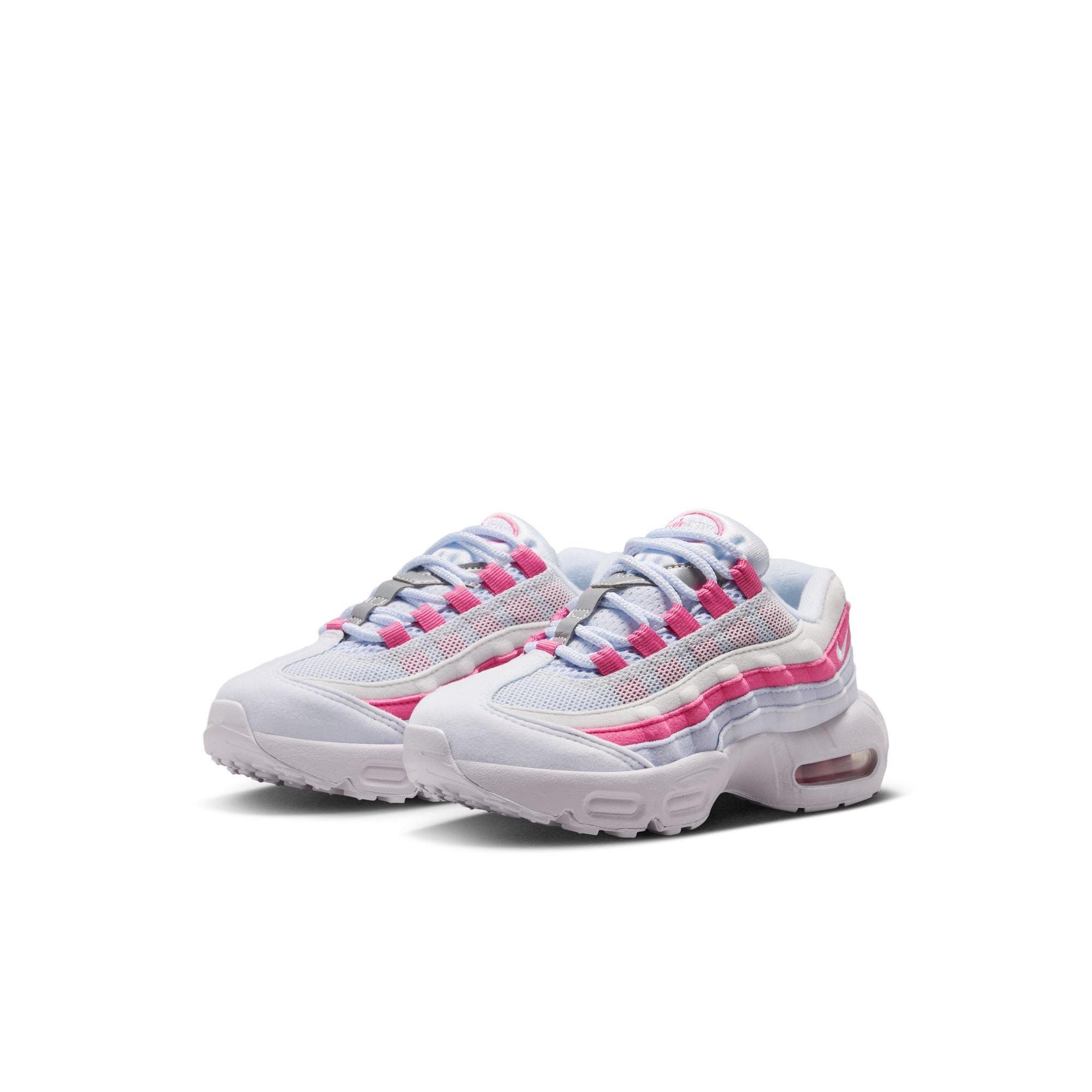 Nike Air Max 95 "Football Grey/White/Peony/Ghost" Preschool Girls' Shoe - PINK/WHITE Thumbnail View 5