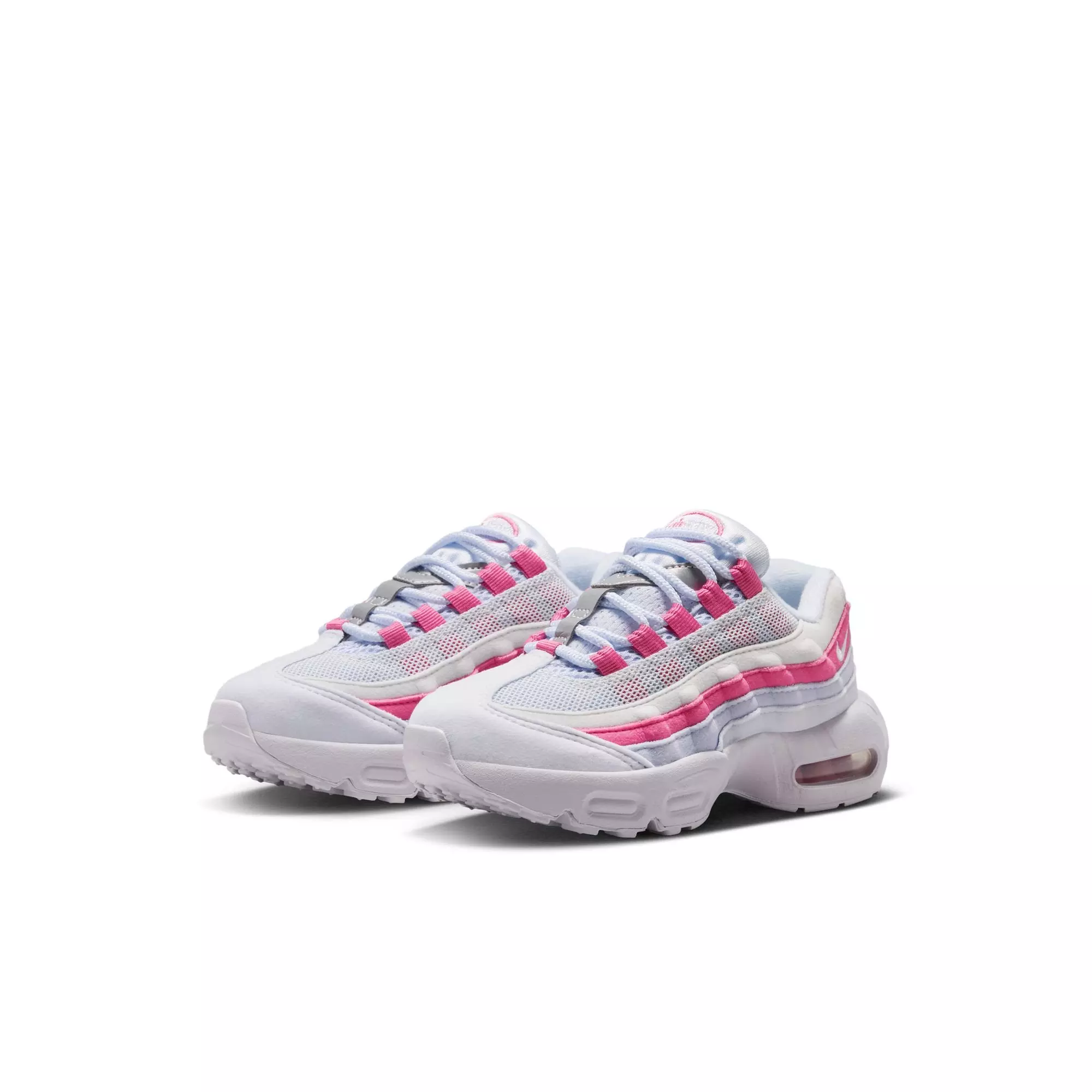 Nike Air Max 95 "Football Grey/White/Peony/Ghost" Preschool Girls' Shoe - PINK/WHITE