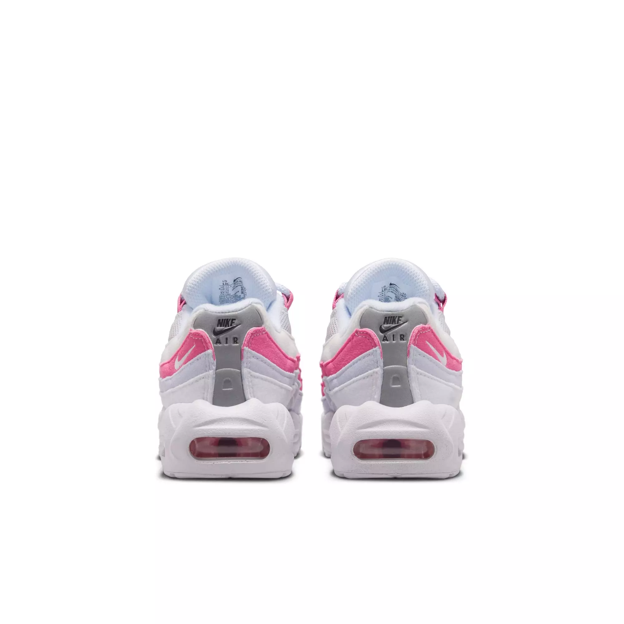 Nike Air Max 95 "Football Grey/White/Peony/Ghost" Preschool Girls' Shoe - PINK/WHITE