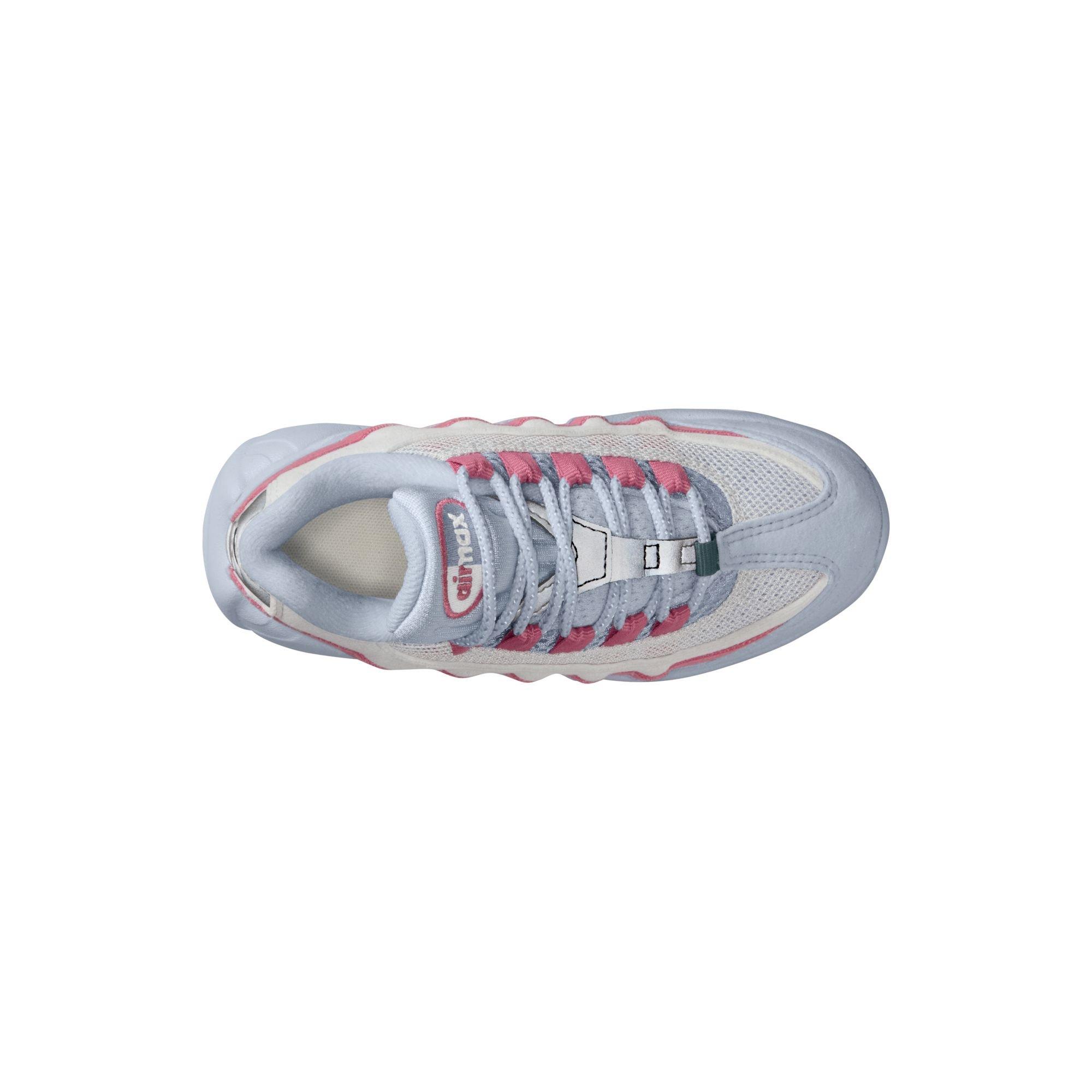 Nike Air Max 95 "Football Grey/White/Peony/Ghost" Preschool Girls' Shoe - PINK/WHITE Thumbnail View 8