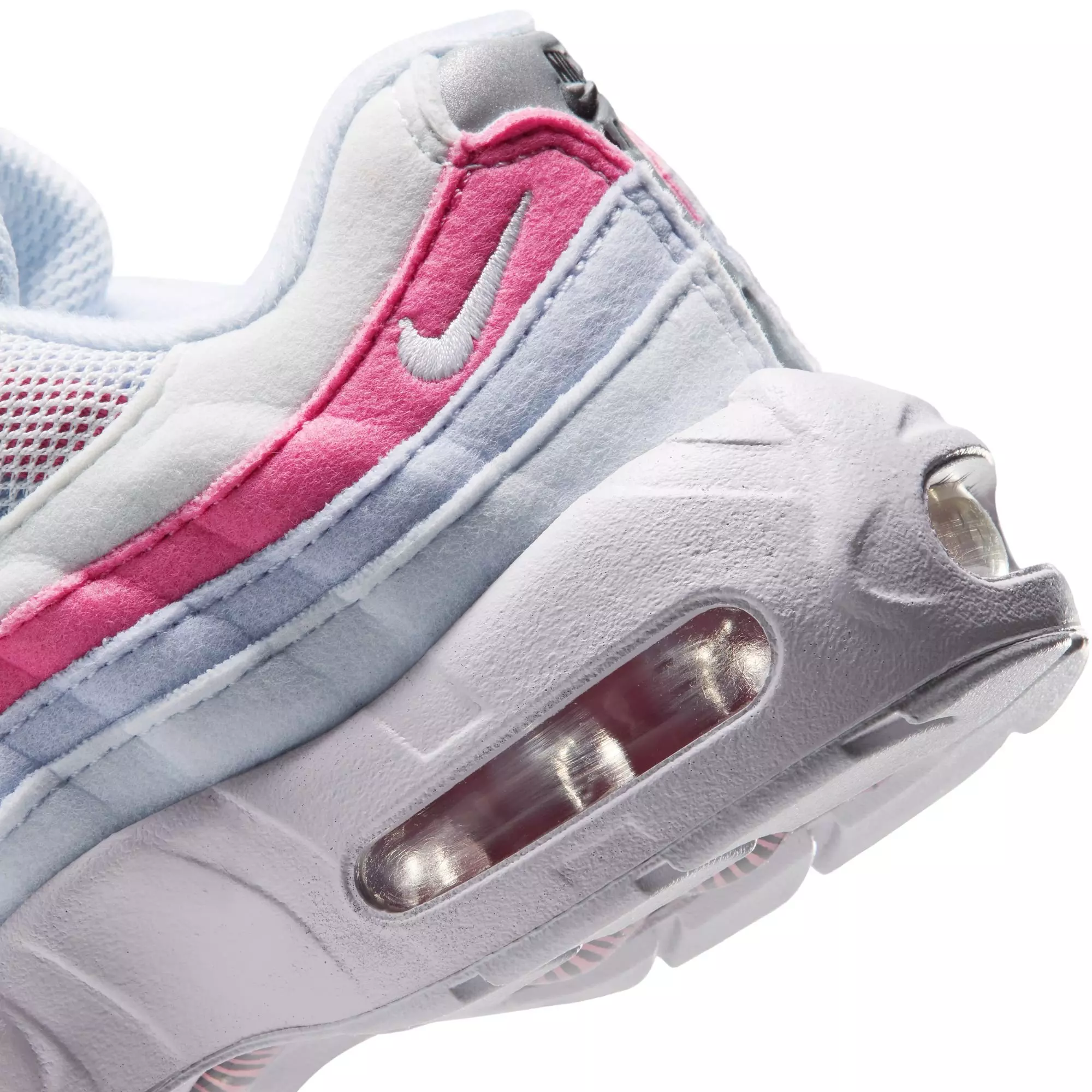 Nike Air Max 95 "Football Grey/White/Peony/Ghost" Preschool Girls' Shoe - PINK/WHITE