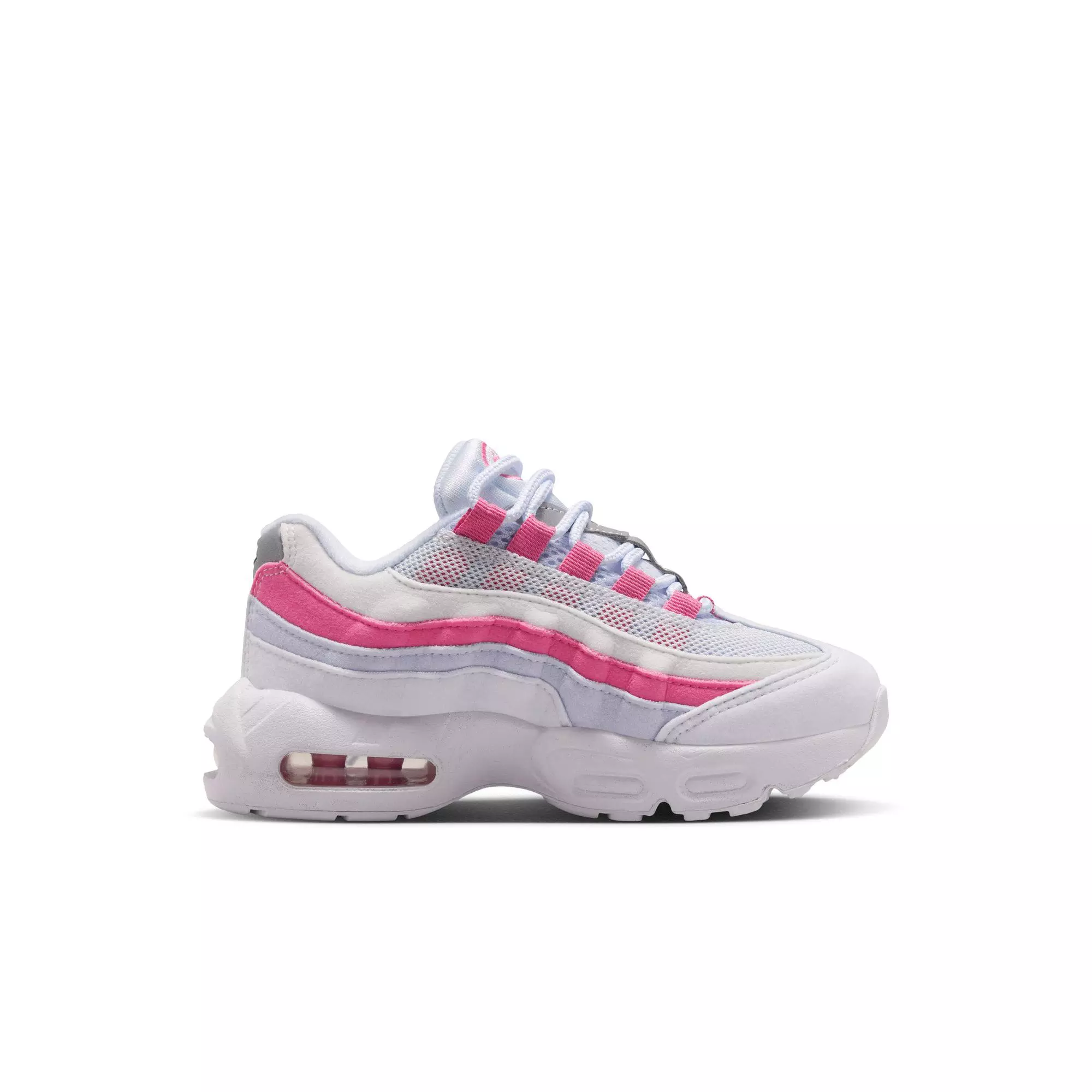 Nike Air Max 95 "Football Grey/White/Peony/Ghost" Preschool Girls' Shoe - PINK/WHITE