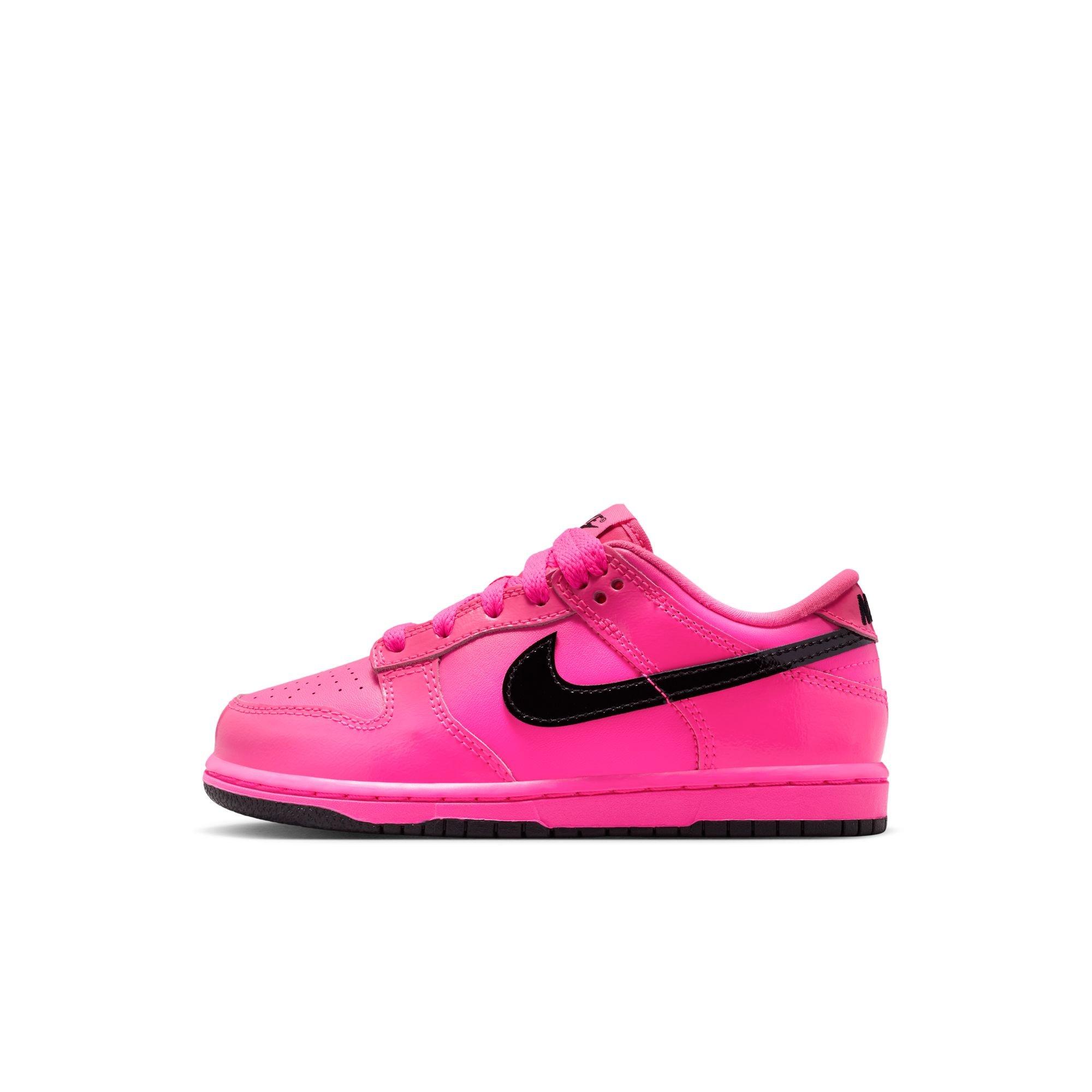 Nike Dunk Low SE "Pink Blast/Black" Preschool Girls' Shoe - PINK Thumbnail View 3