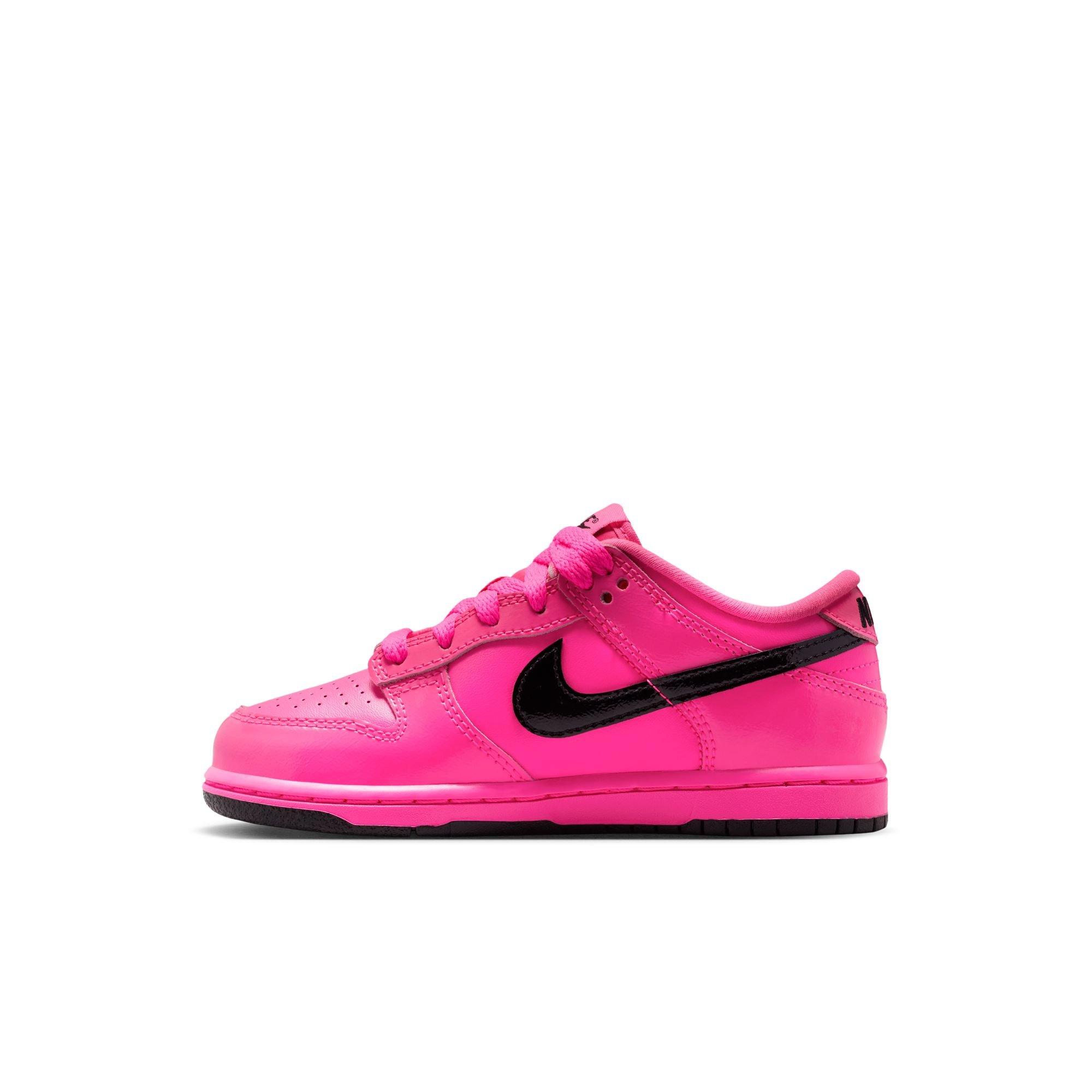 Nike Dunk Low SE "Pink Blast/Black" Preschool Girls' Shoe - PINK Thumbnail View 4