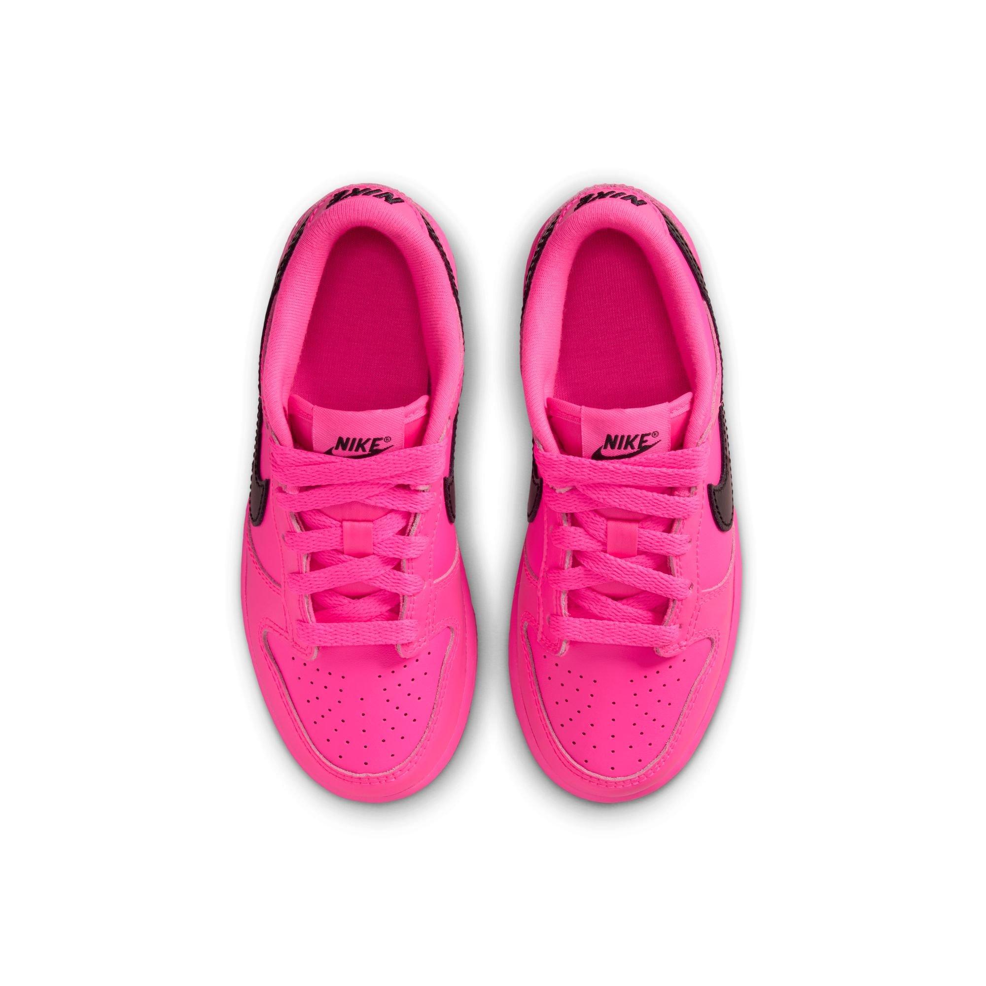 Nike Dunk Low SE "Pink Blast/Black" Preschool Girls' Shoe - PINK Thumbnail View 6