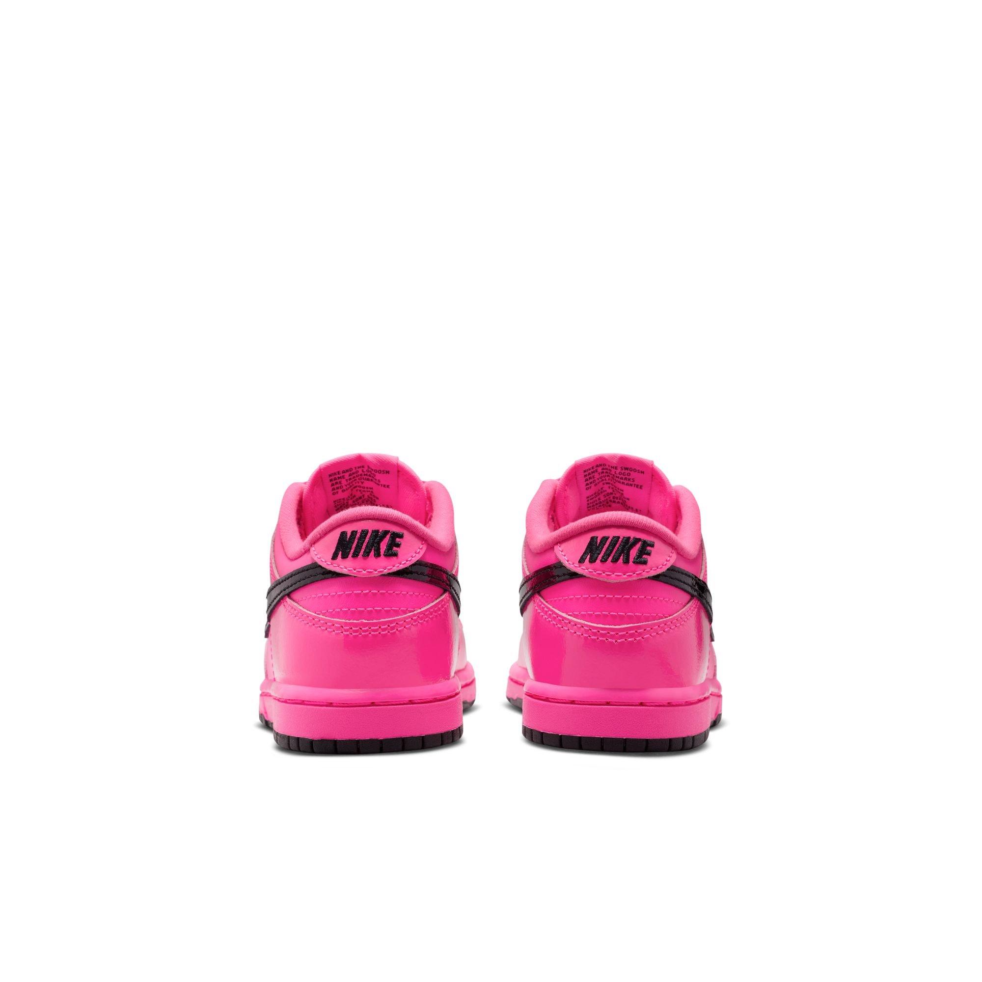 Nike Dunk Low SE "Pink Blast/Black" Preschool Girls' Shoe - PINK Thumbnail View 7