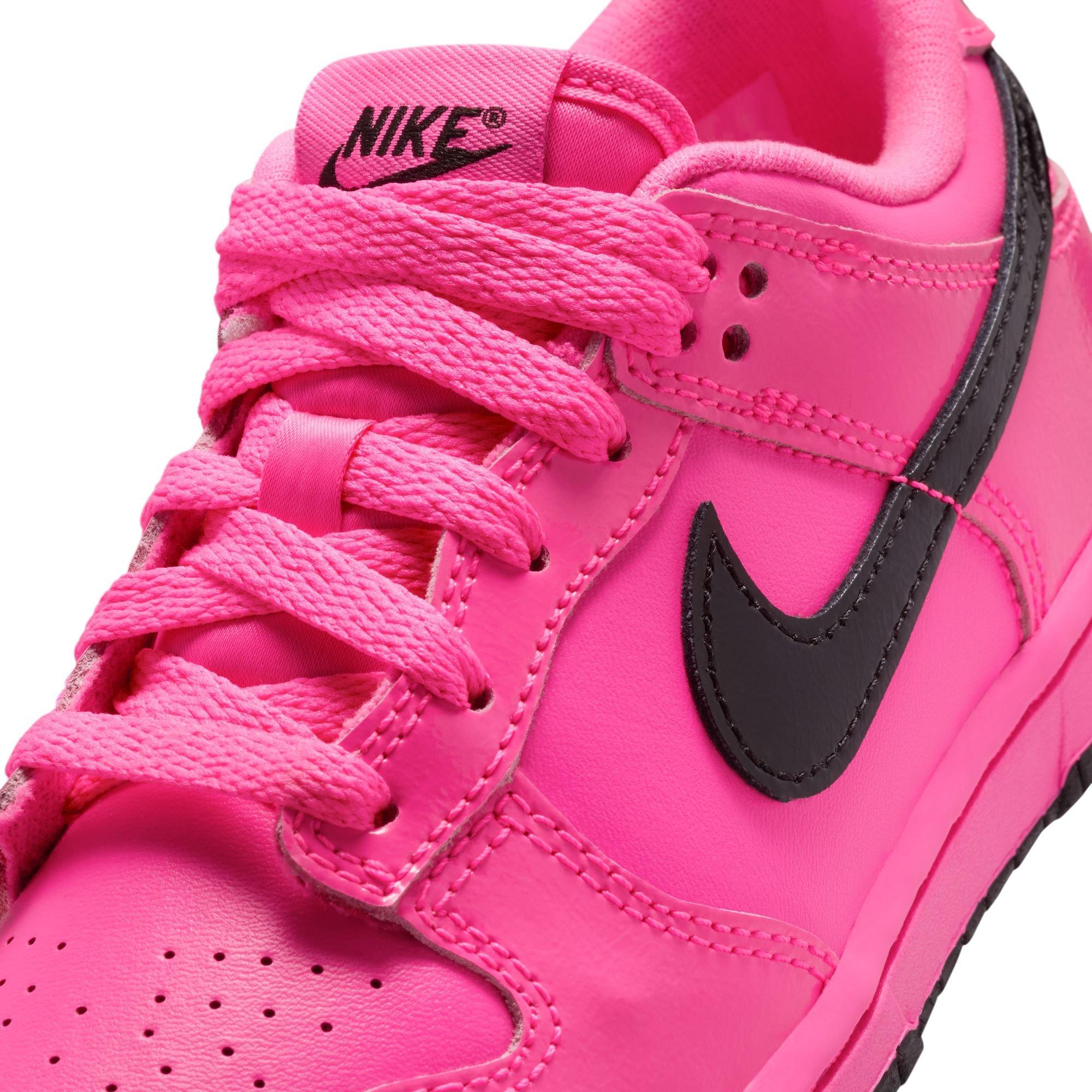 Nike Dunk Low SE "Pink Blast/Black" Preschool Girls' Shoe - PINK Thumbnail View 9