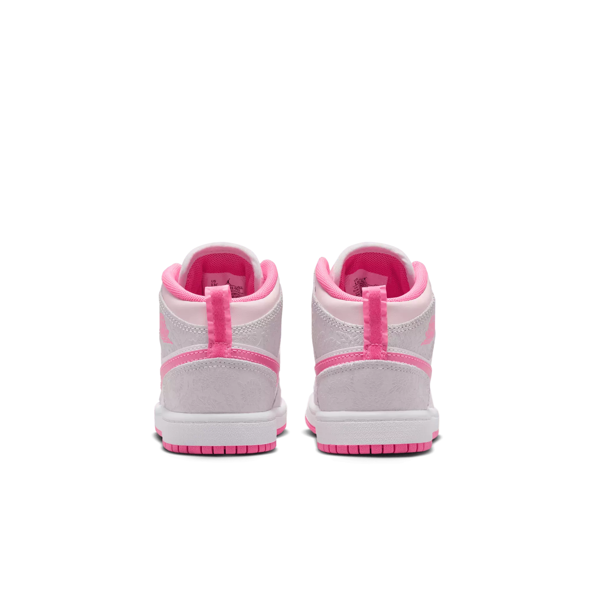 Jordan 1 Mid SE "Vast Grey/Pink Glow/Pearl Pink" Toddler Girls' Shoe - PINK/GREY