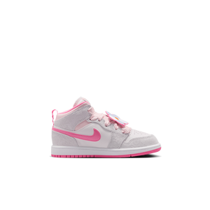 Jordan 1 Mid SE "Vast Grey/Pink Glow/Pearl Pink" Toddler Girls' Shoe