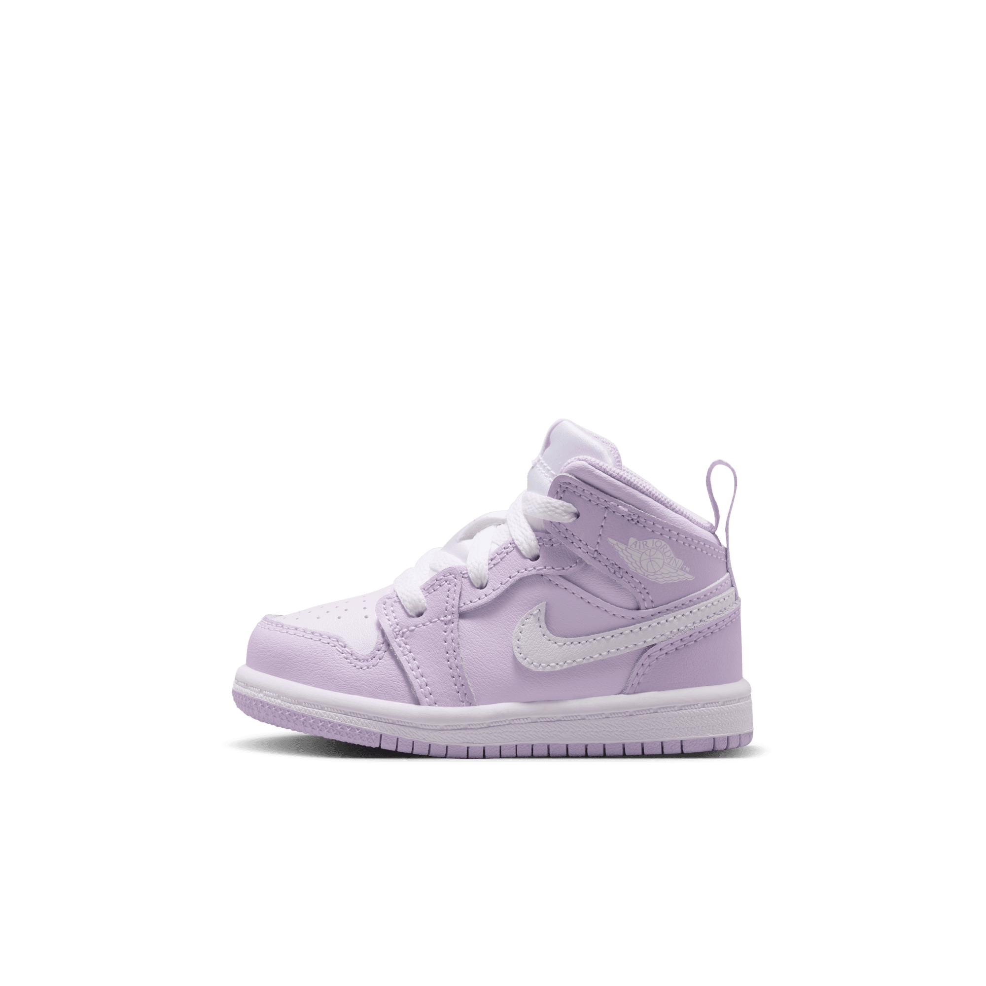 Jordan 1 Mid Toddler Girls' "Violet Mist/White/Barely Grape" Shoe