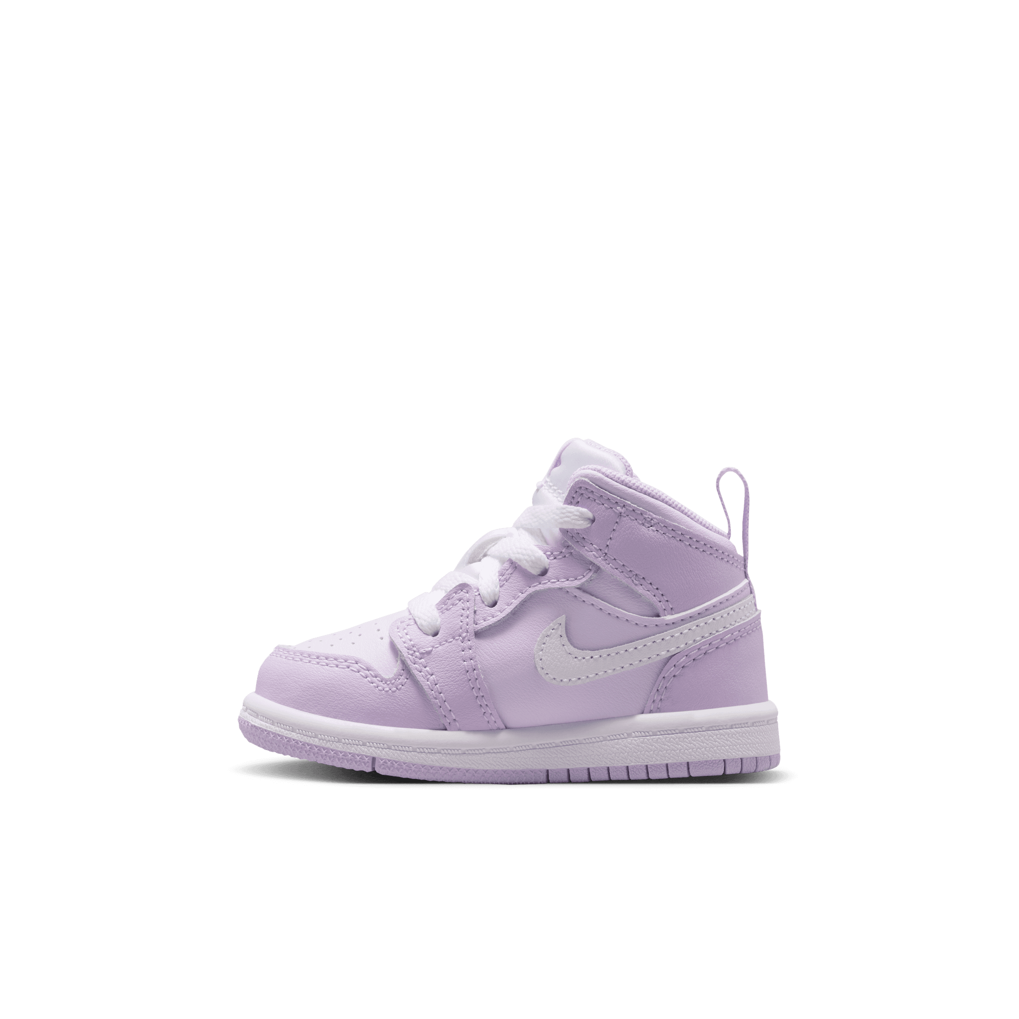 Jordan 1 Mid Toddler Girls' "Violet Mist/White/Barely Grape" Shoe