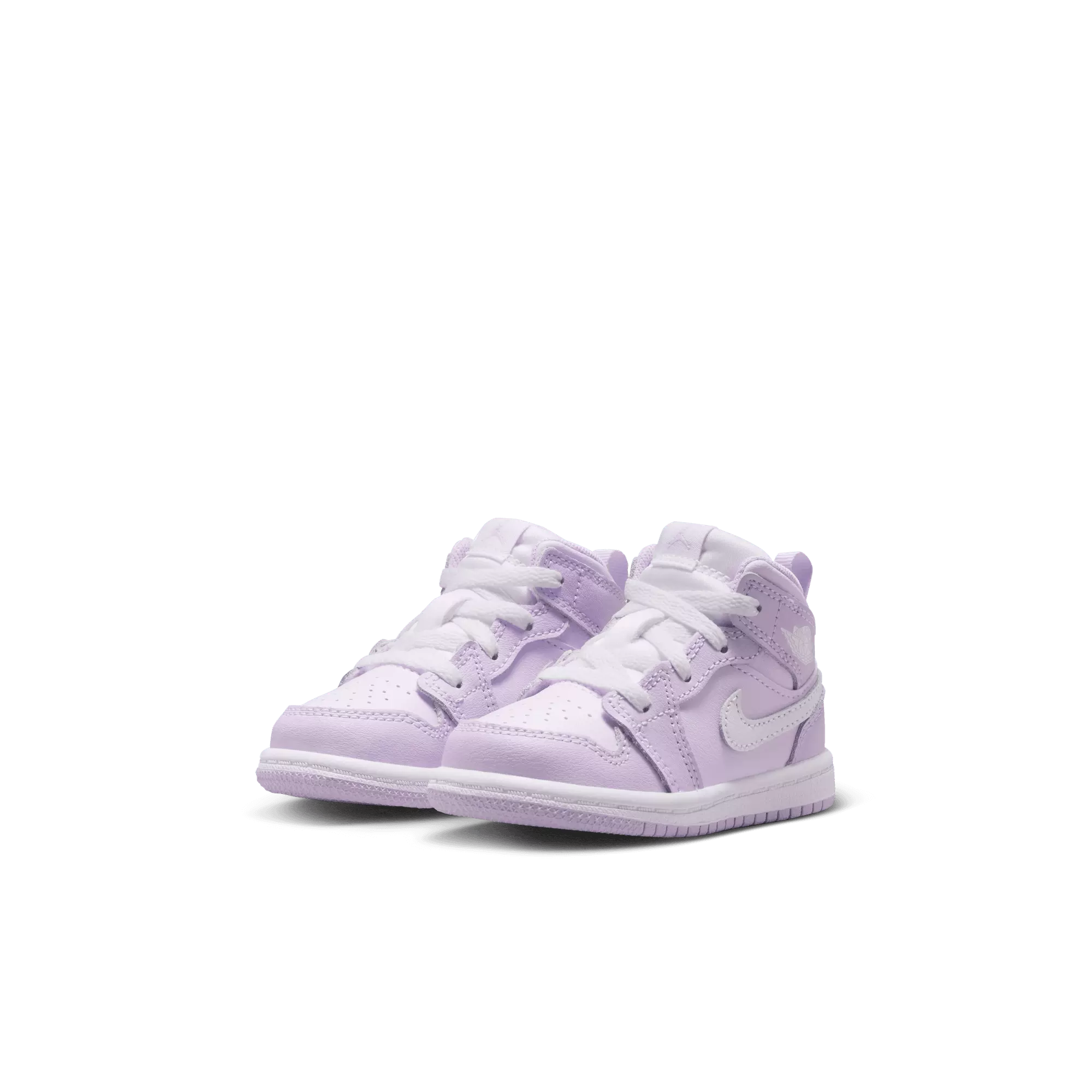 Jordan 1 Mid "Violet Mist/White/Barely Grape" Toddler Girls' Shoe - PURPLE/WHITE