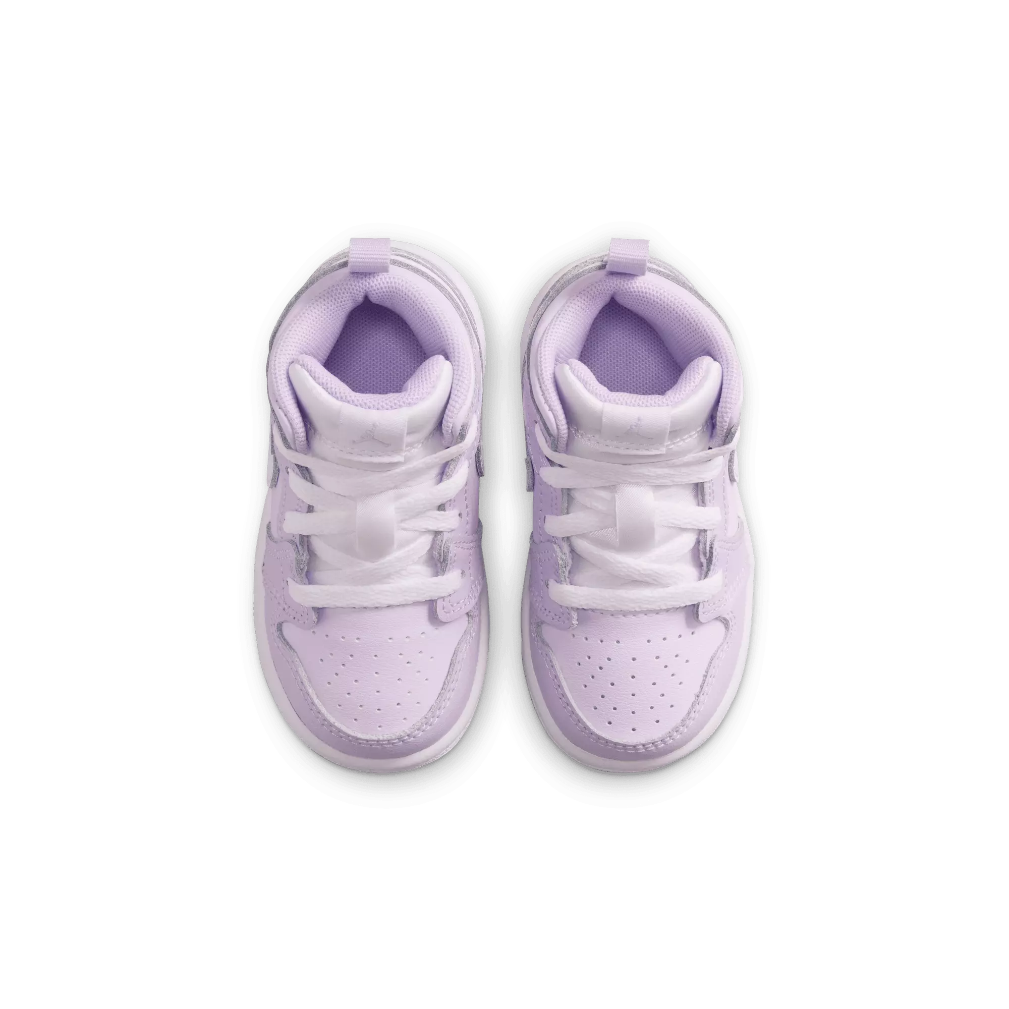 Jordan 1 Mid "Violet Mist/White/Barely Grape" Toddler Girls' Shoe - PURPLE/WHITE