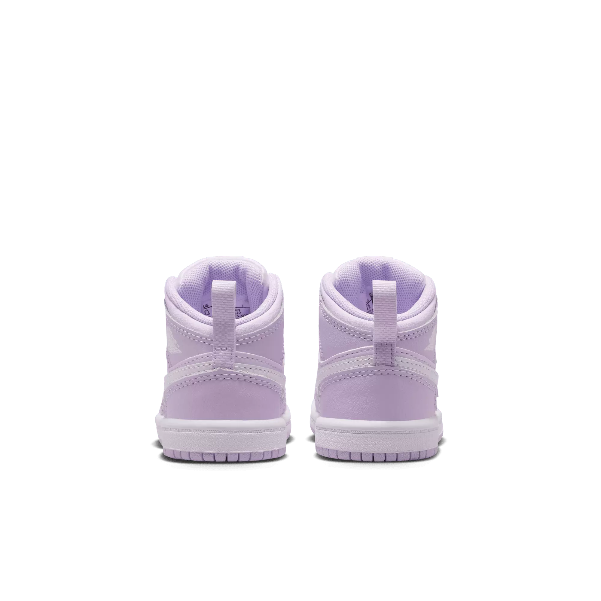 Jordan 1 Mid "Violet Mist/White/Barely Grape" Toddler Girls' Shoe - PURPLE/WHITE