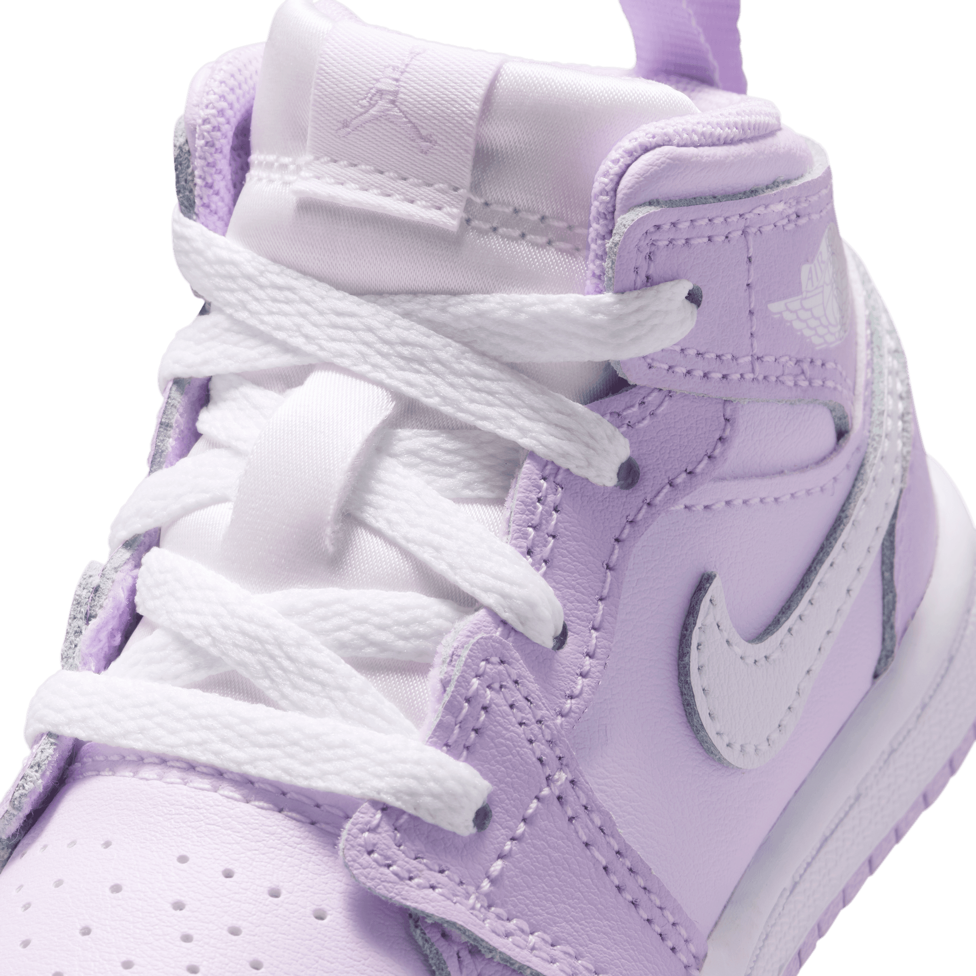 Jordan 1 Mid Toddler Girls' "Violet Mist/White/Barely Grape" Shoe