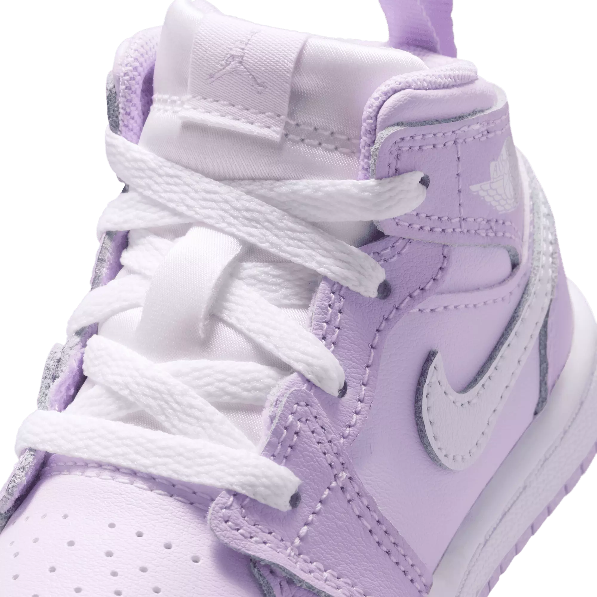 Jordan 1 Mid "Violet Mist/White/Barely Grape" Toddler Girls' Shoe - PURPLE/WHITE