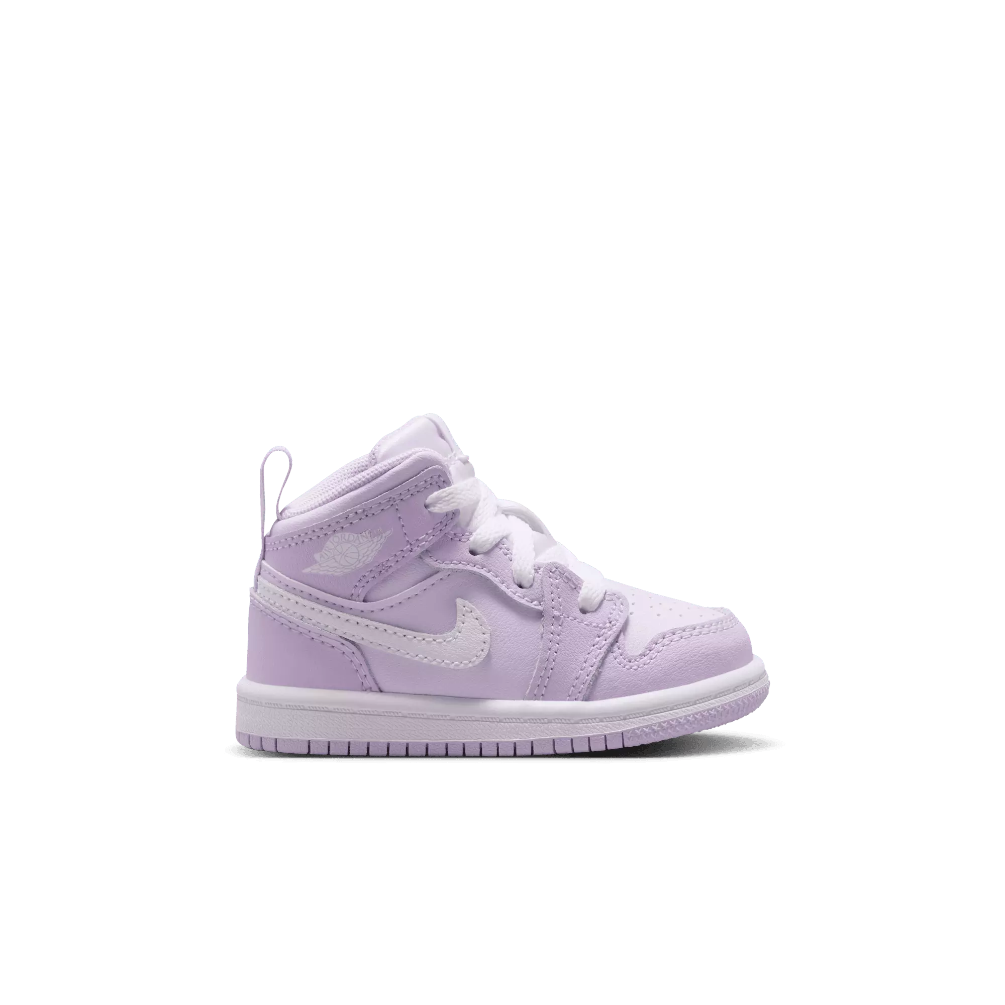 Jordan 1 Mid "Violet Mist/White/Barely Grape" Toddler Girls' Shoe - PURPLE/WHITE