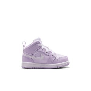 Jordan 1 Mid "Violet Mist/White/Barely Grape" Toddler Girls' Shoe